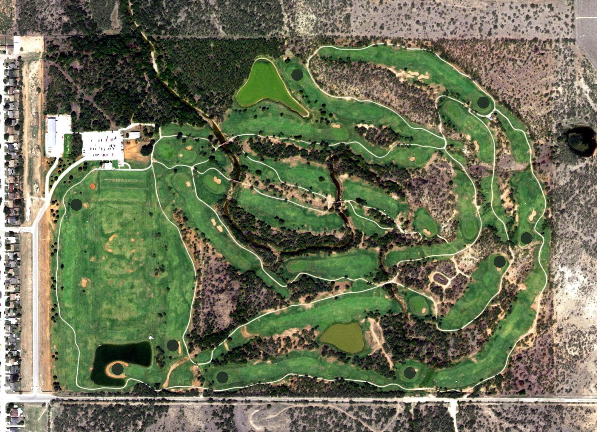 Aerial view of Diamondback Golf Club, TX