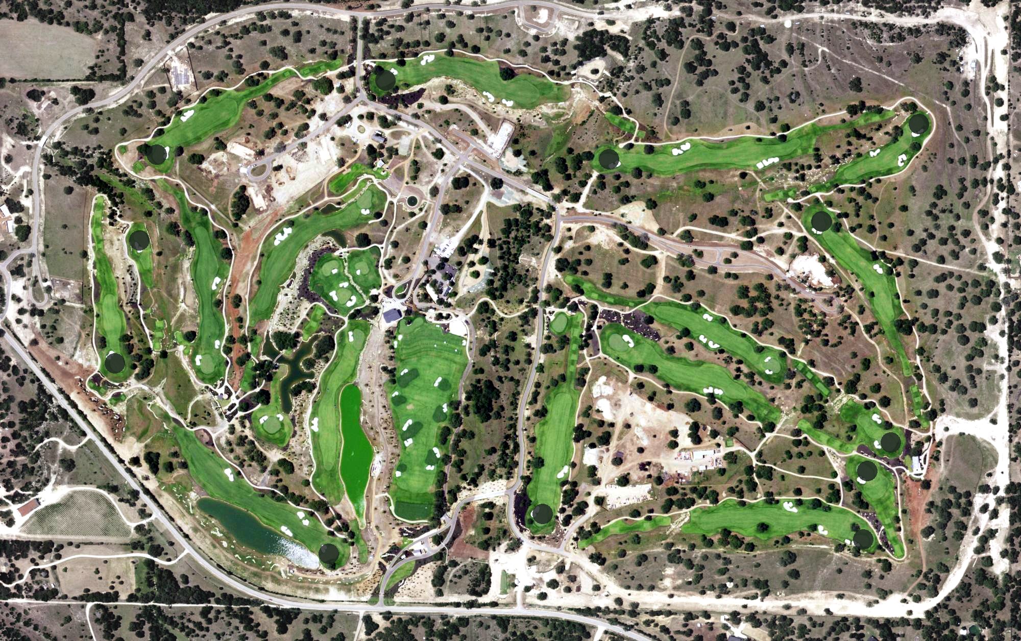Aerial view of Driftwood Golf Course, TX