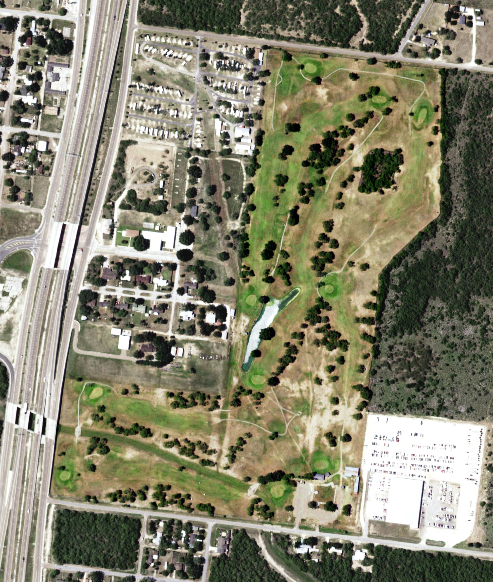 Aerial view of Ed Rachal Memorial Golf Course, TX