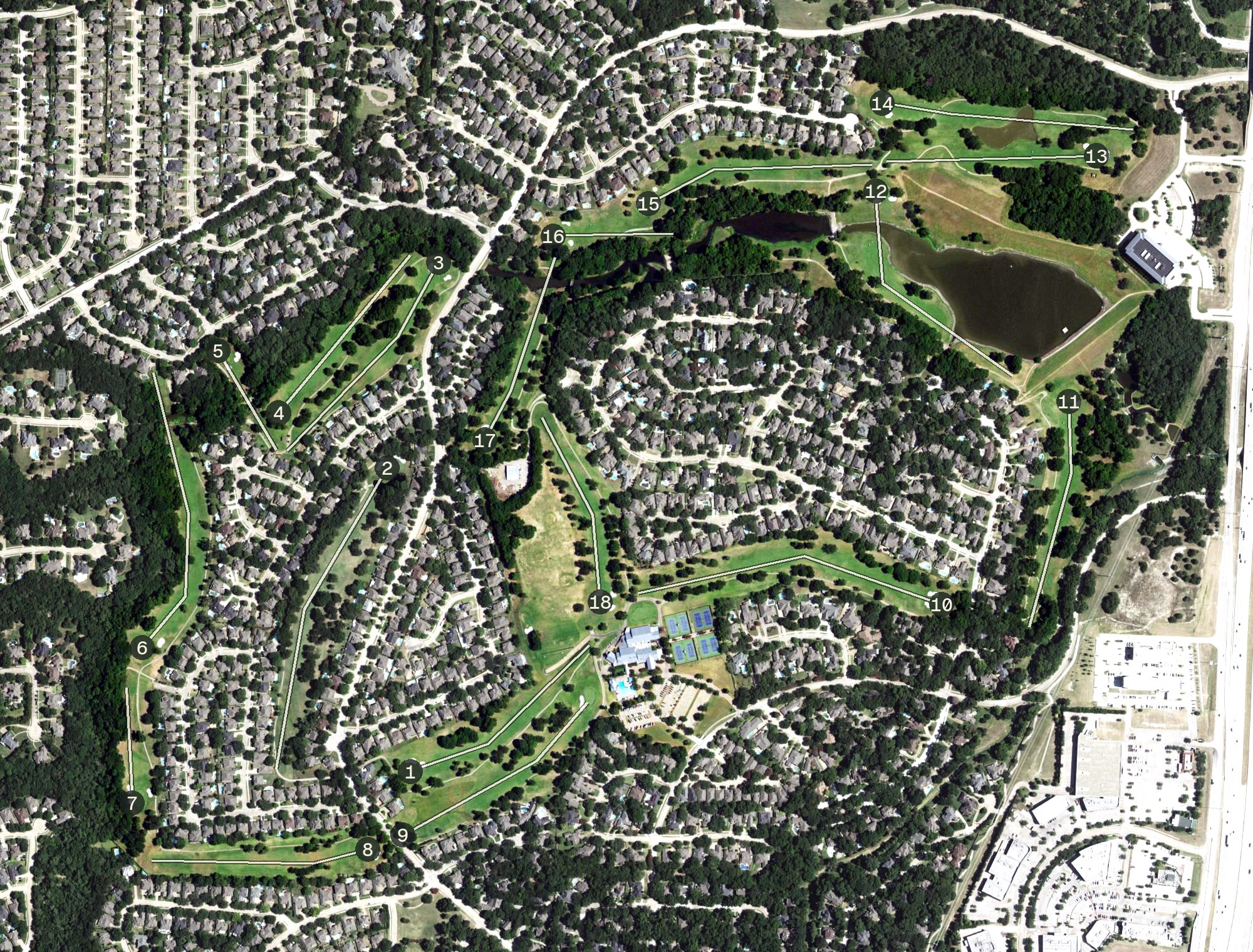 Aerial view of Eldorado Country Club, TX