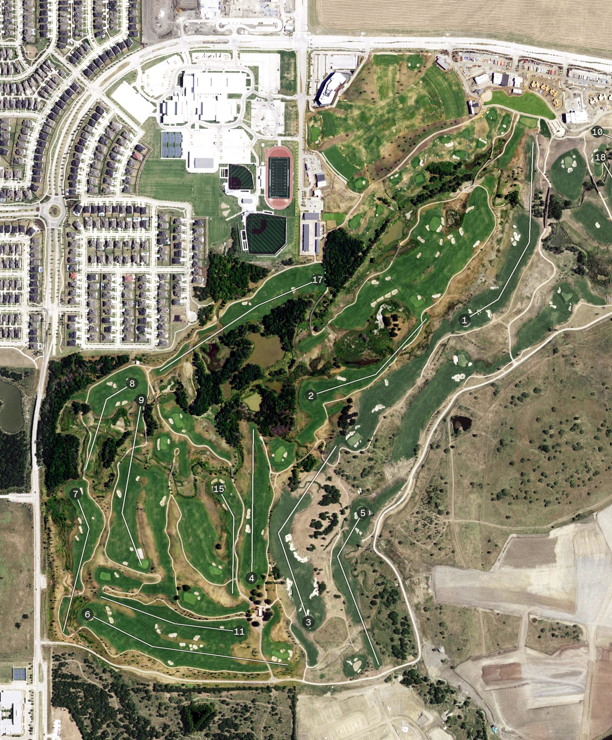 Aerial view of Fields Ranch - West Course, TX