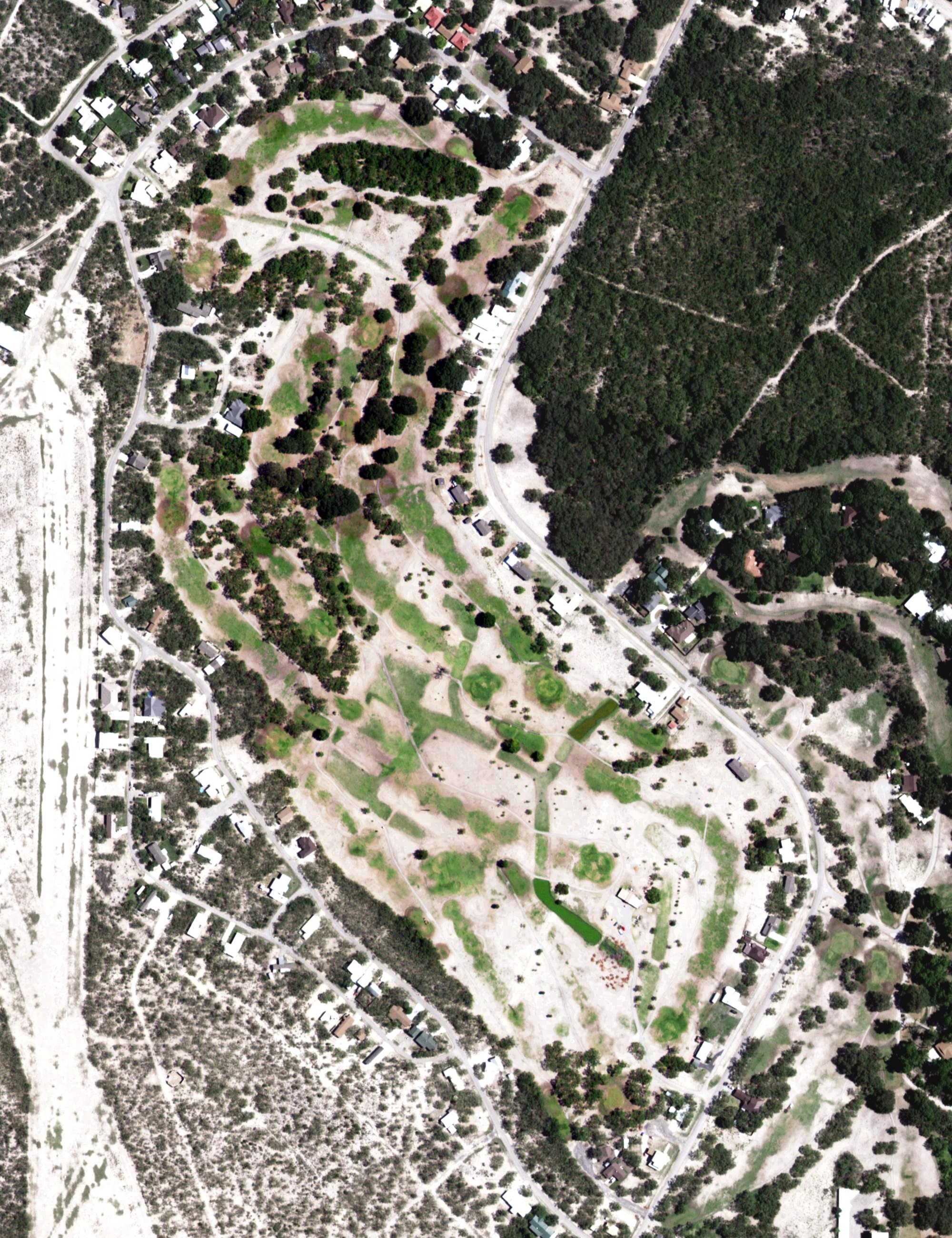 Aerial view of Fort Clark Springs Golf Course, TX