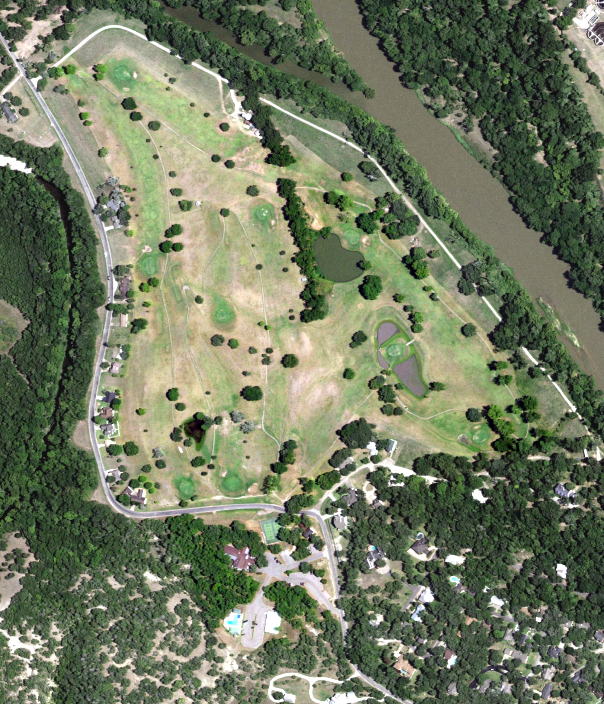 Aerial view of Frisch Auf Valley Country Club, TX