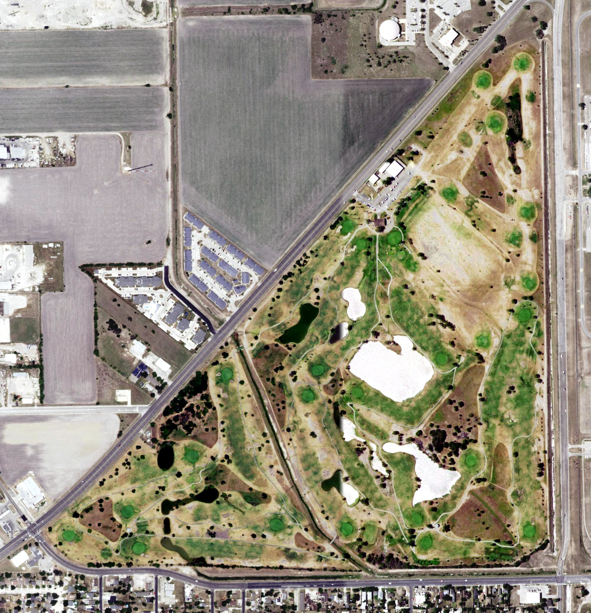 Aerial view of Gabe Lozano Golf Course, TX