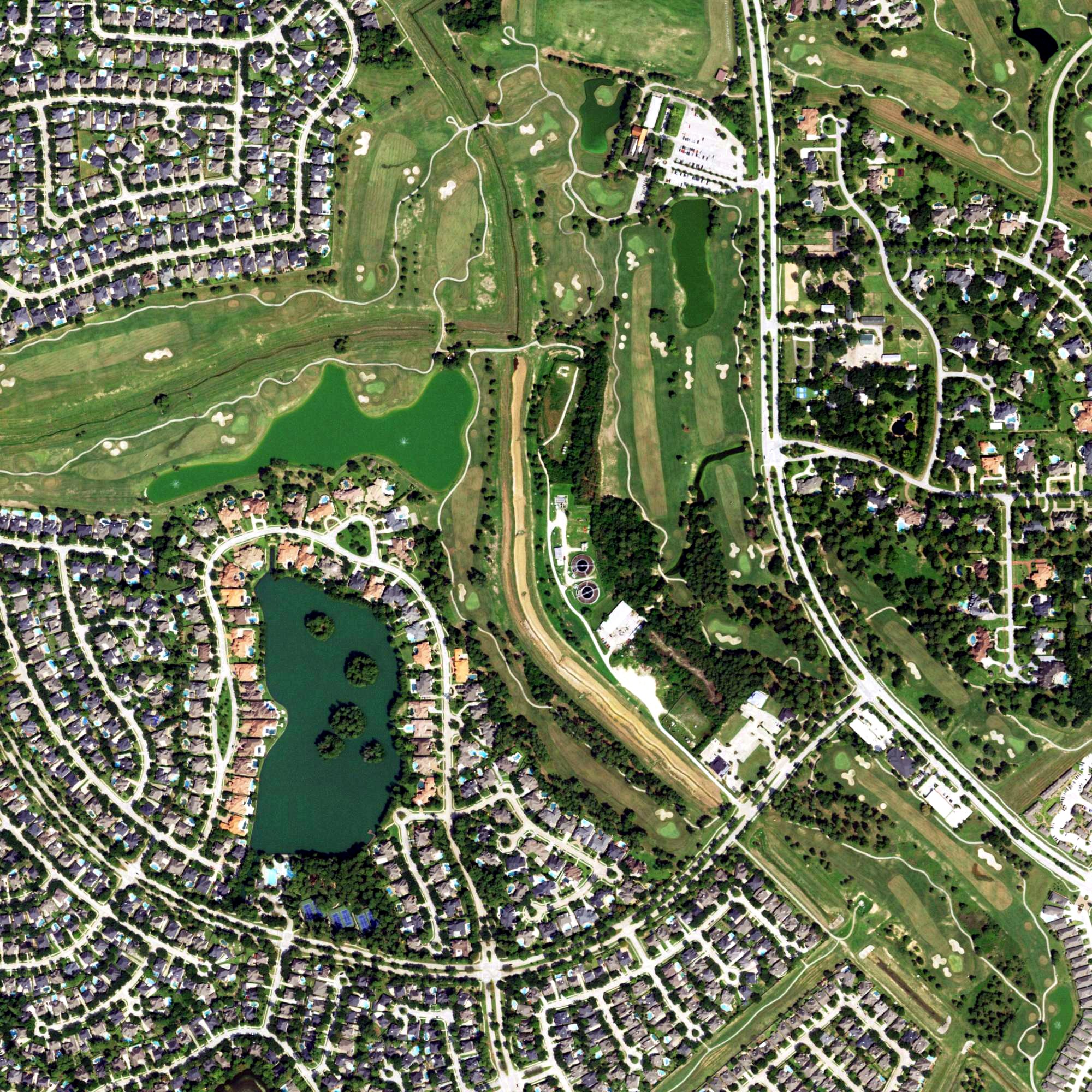 Aerial view of Gleannloch Golf Club, TX