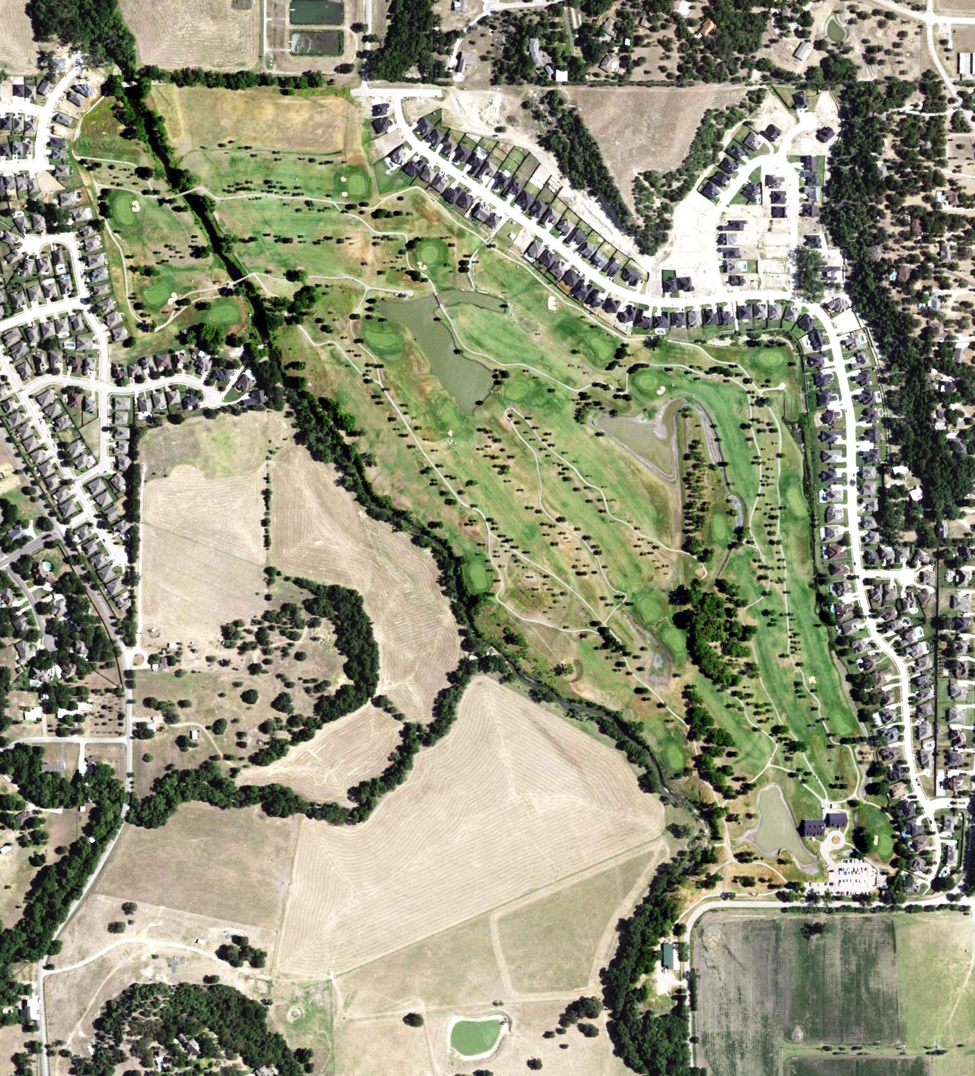 Aerial view of Golf Club at Crown Valley, TX