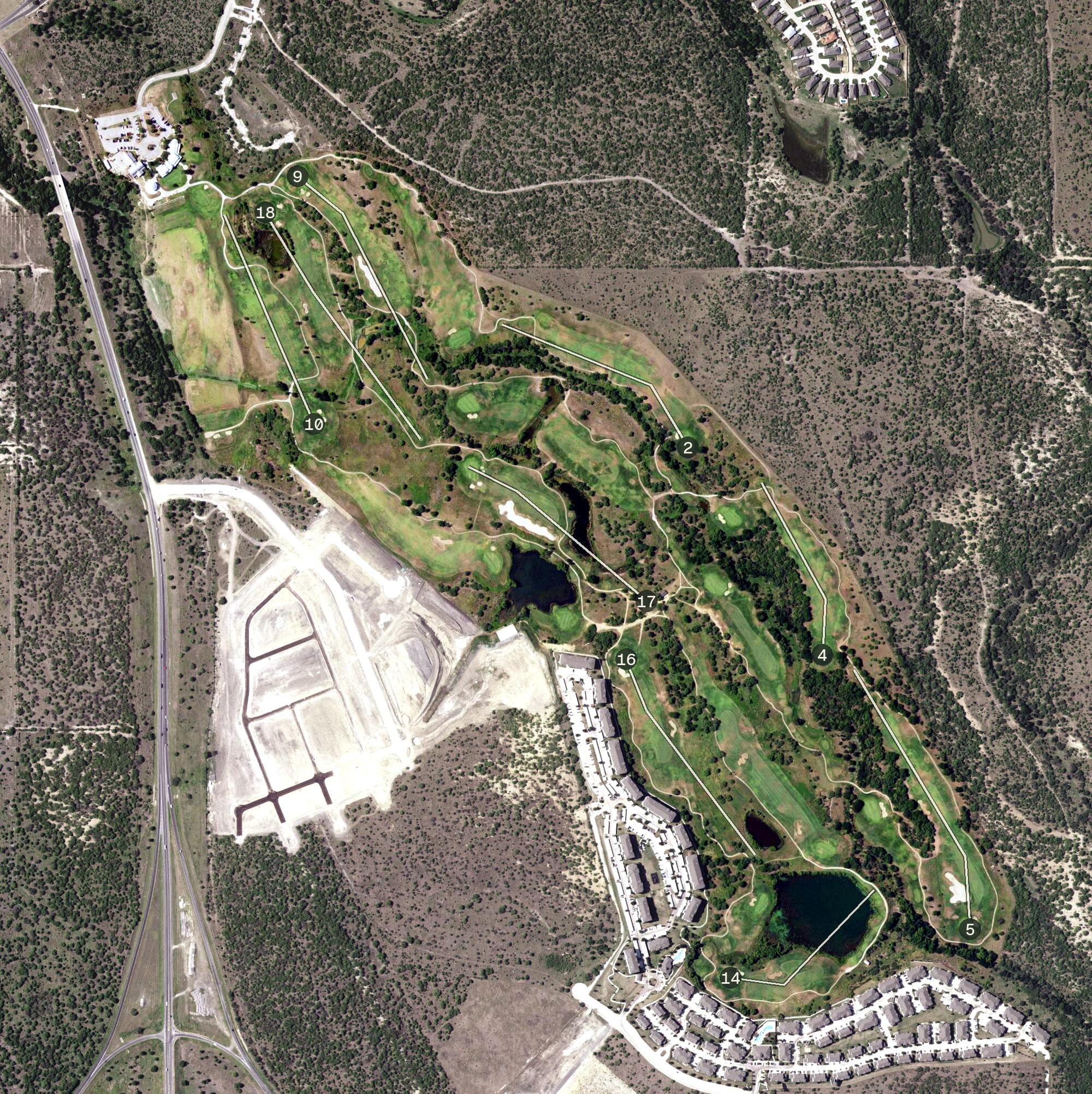 Aerial view of Golf Club of Texas, TX