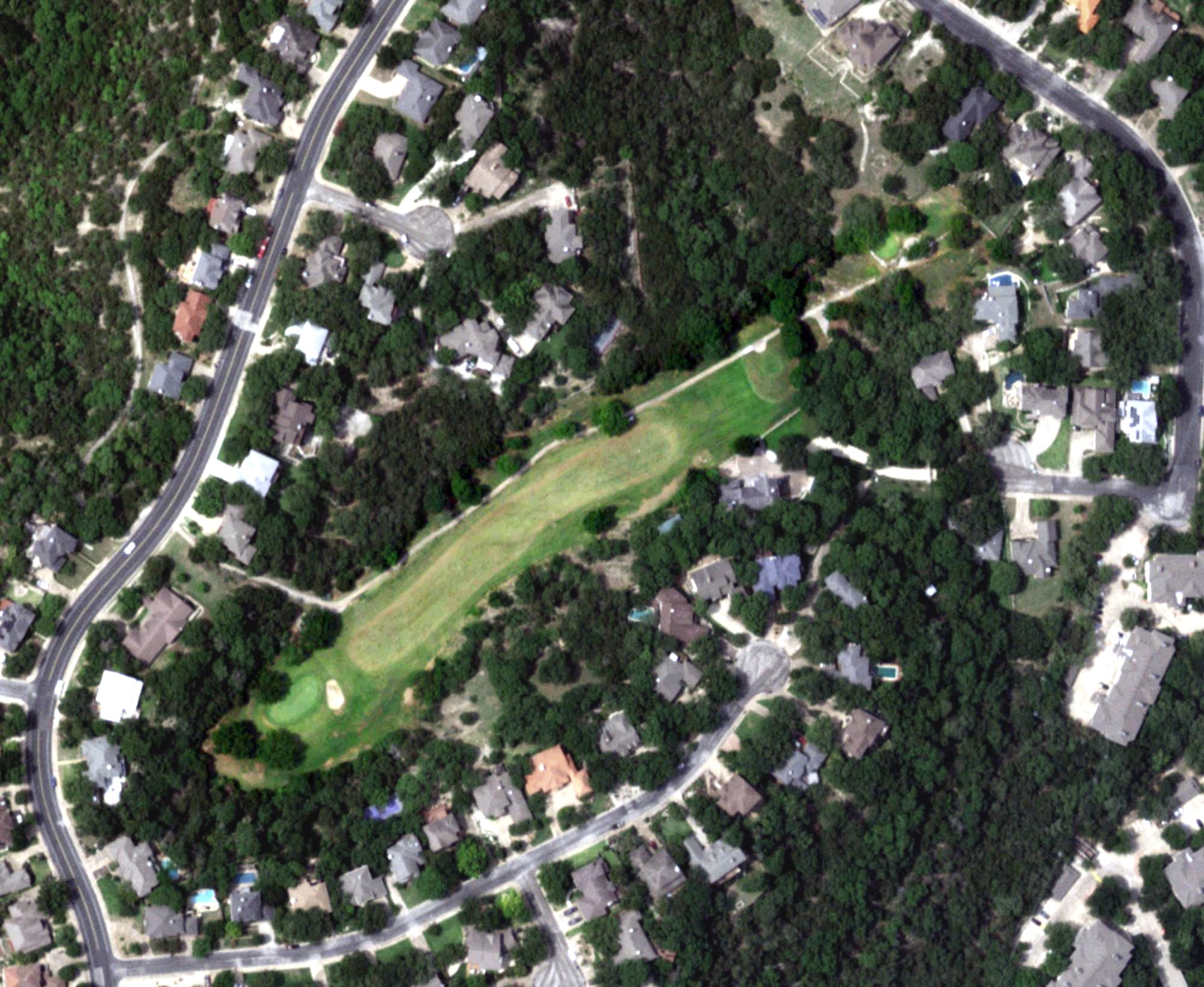 Aerial view of Great Hills Golf Club, TX