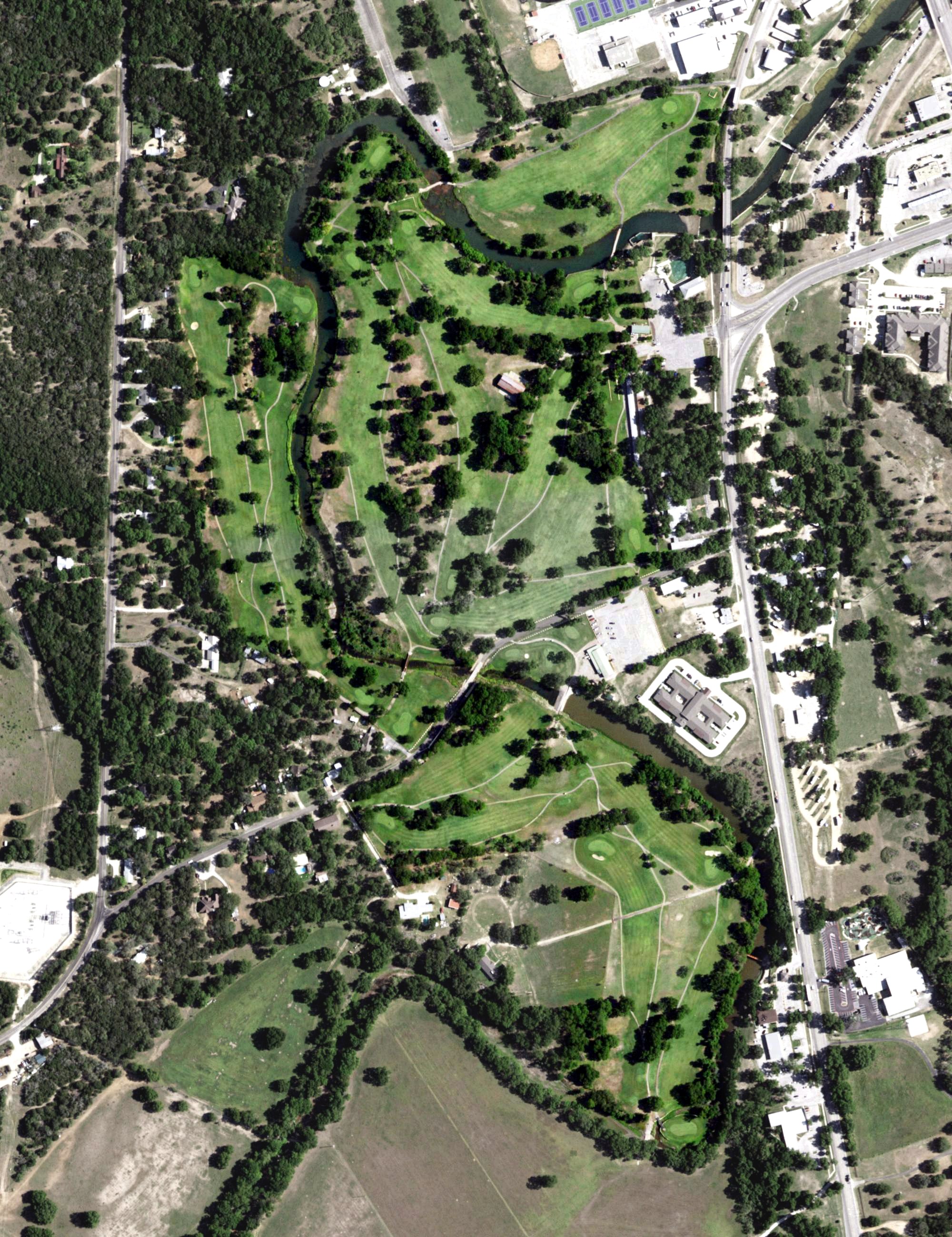 Aerial view of Hancock Golf Course, TX