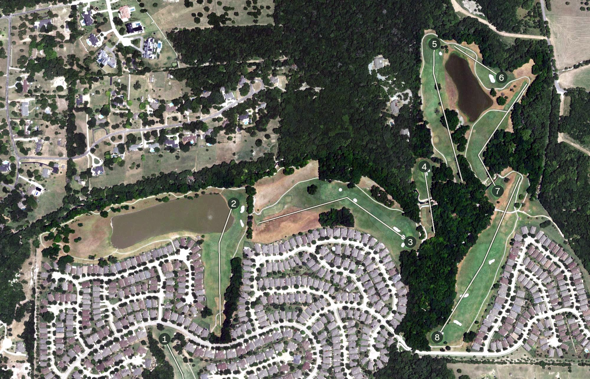 Aerial view of Heritage Ranch Golf & Country Club, TX