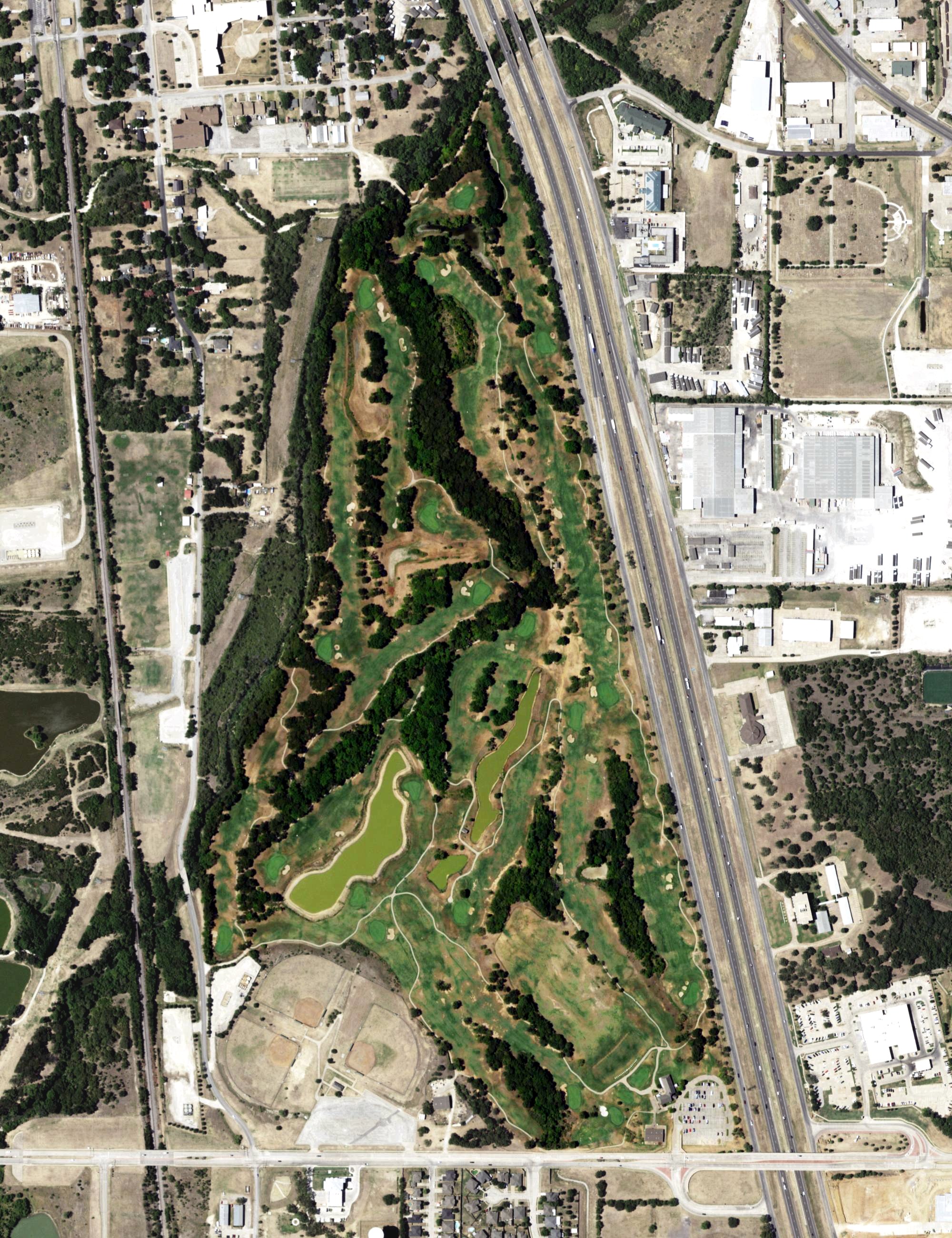 Aerial view of Hidden Creek Golf Course, TX