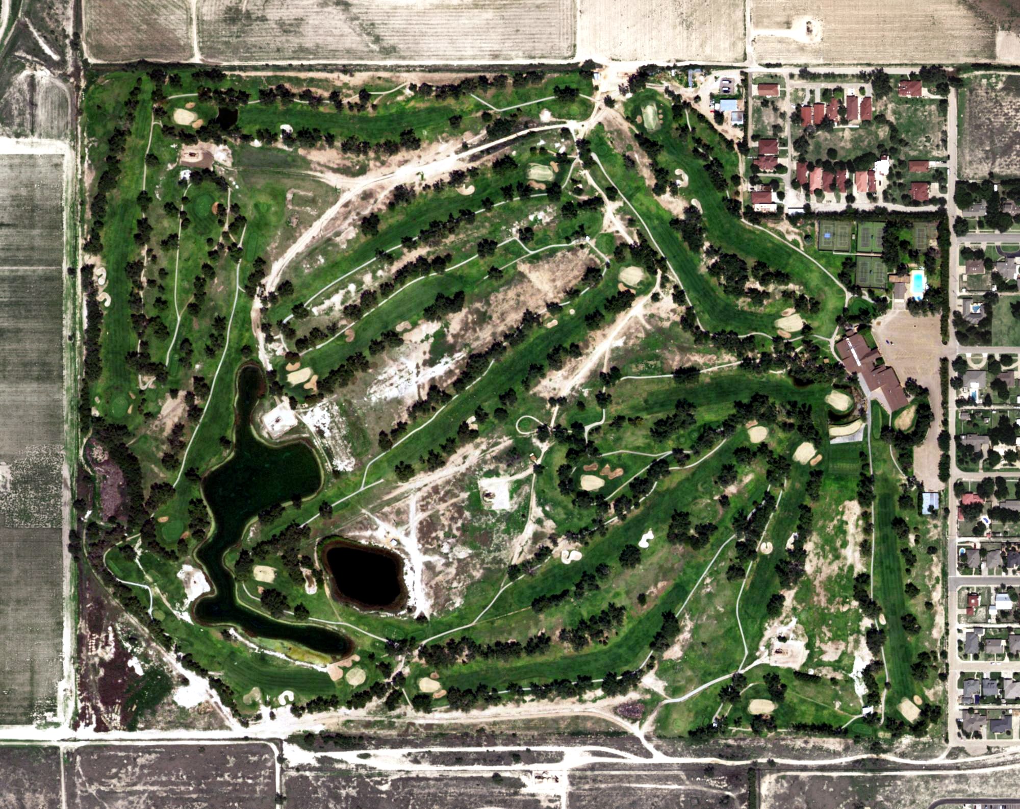 Aerial view of Hillcrest Golf & Country Club, TX