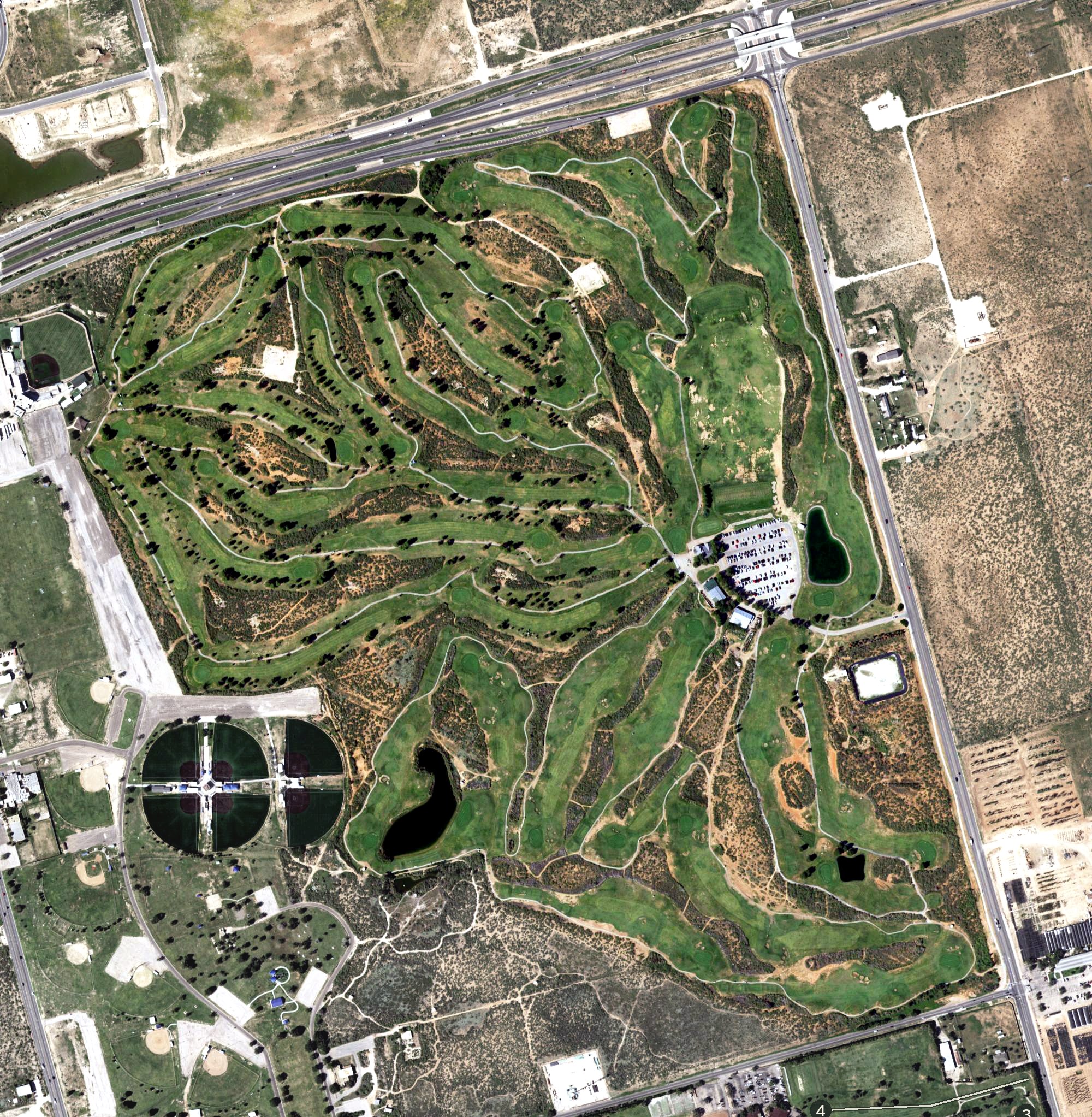 Aerial view of Hogan Golf Course, TX