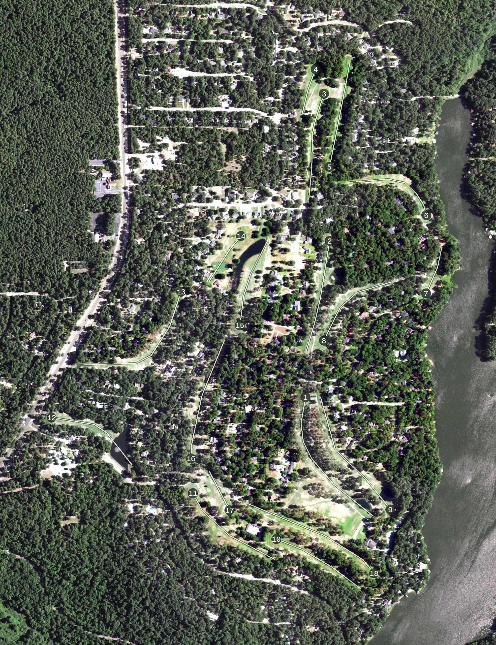 Aerial view of Holly Lake Ranch Golf Club, TX