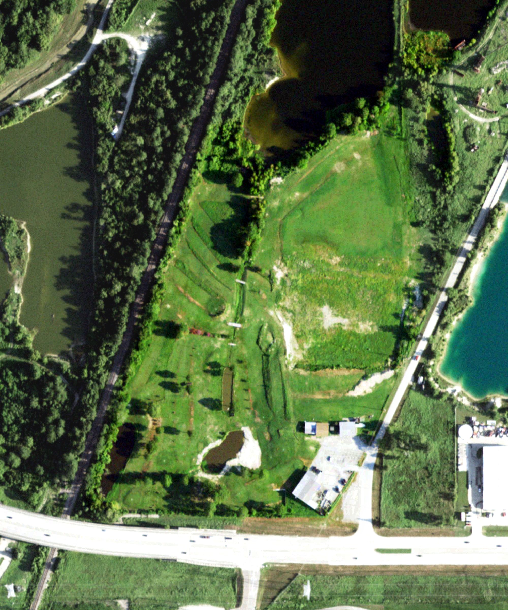 Aerial view of Humble Oil Patch Foot Golf Course, TX