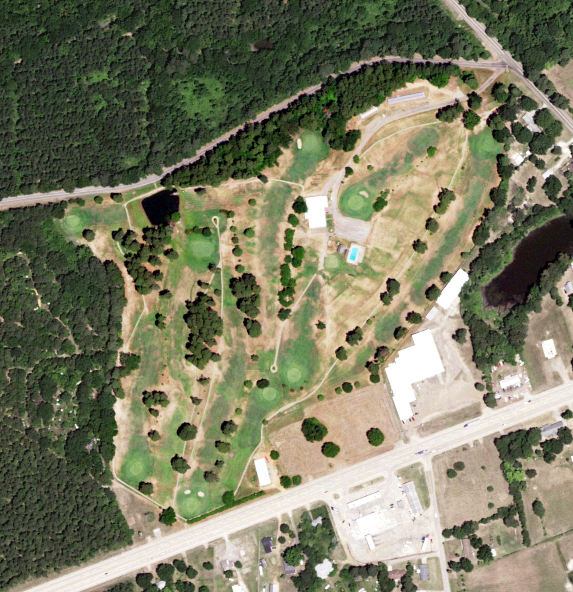 Aerial view of Indian Hills Country Club, TX