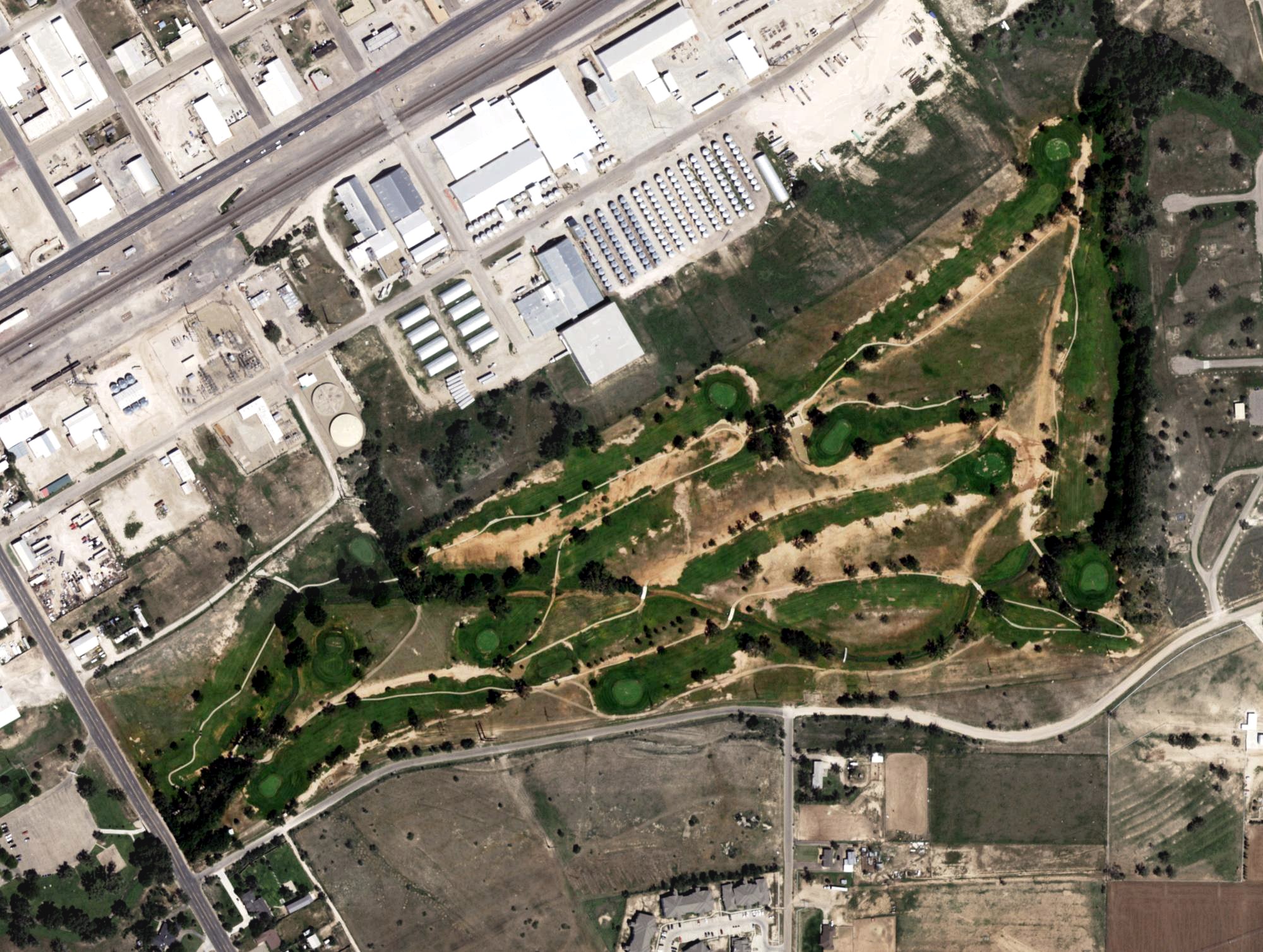 Aerial view of John Pitman Golf Club, TX