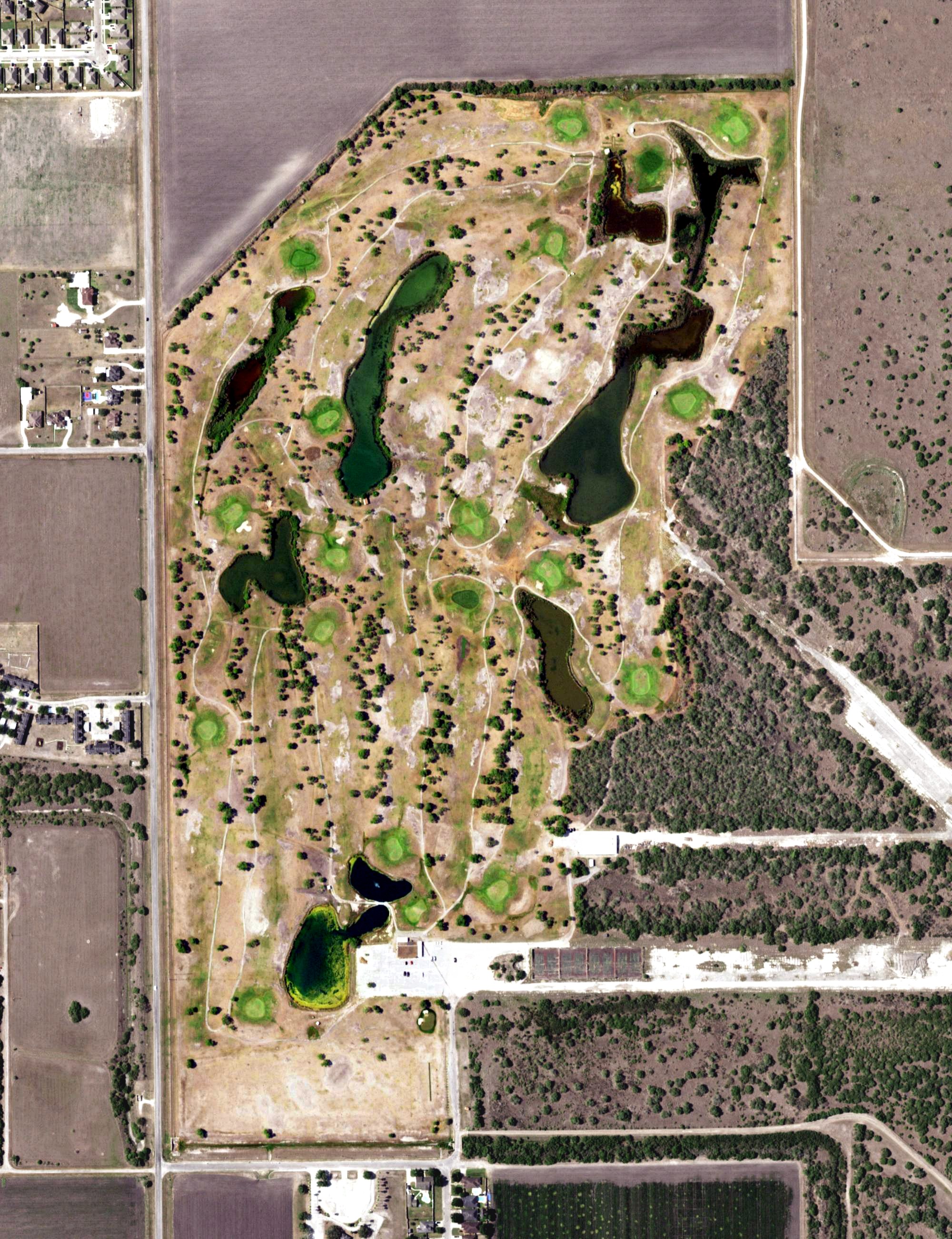 Aerial view of L.E. Ramey Golf Course, TX