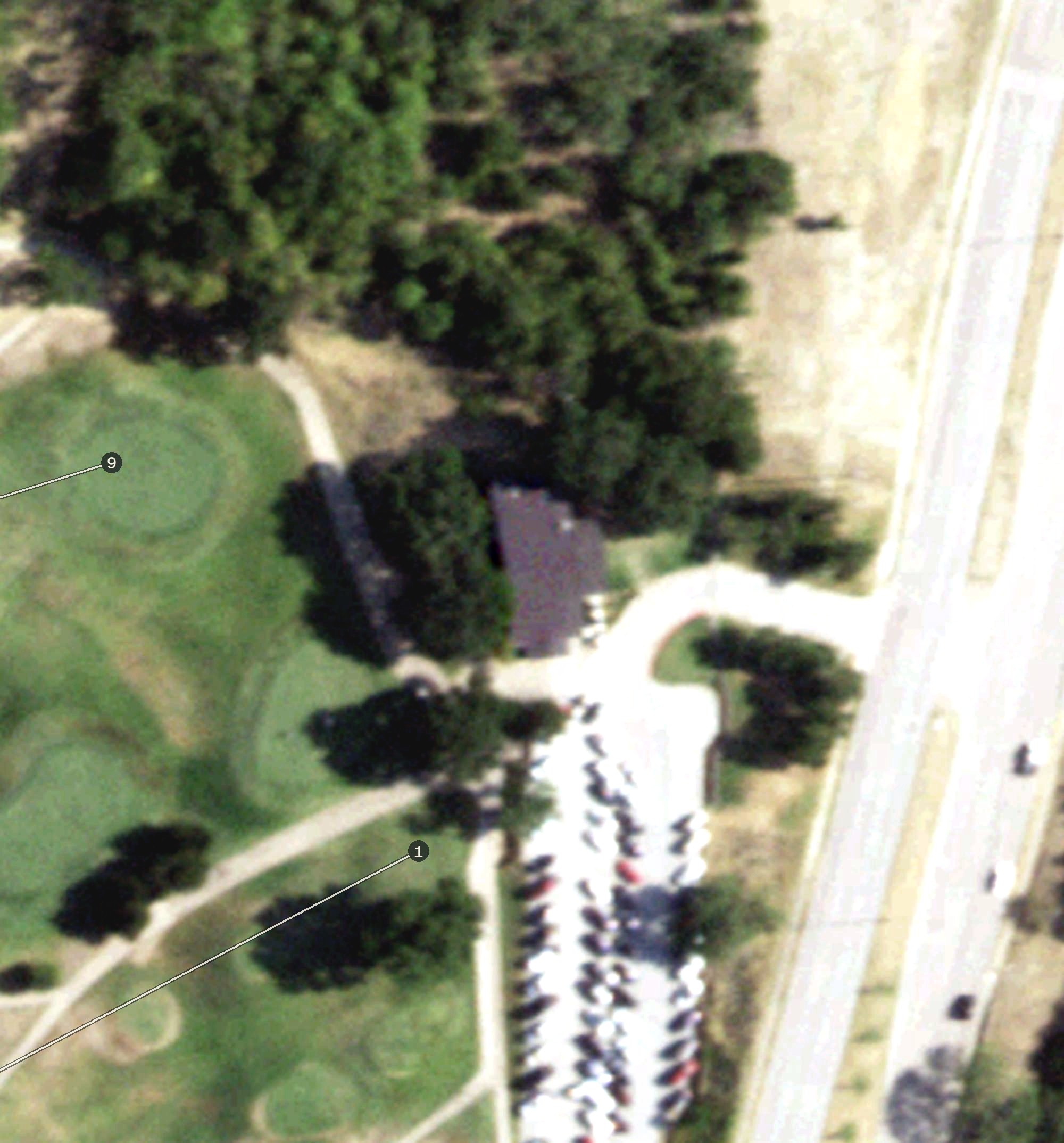 Aerial view of Lake Arlington Golf Course, TX