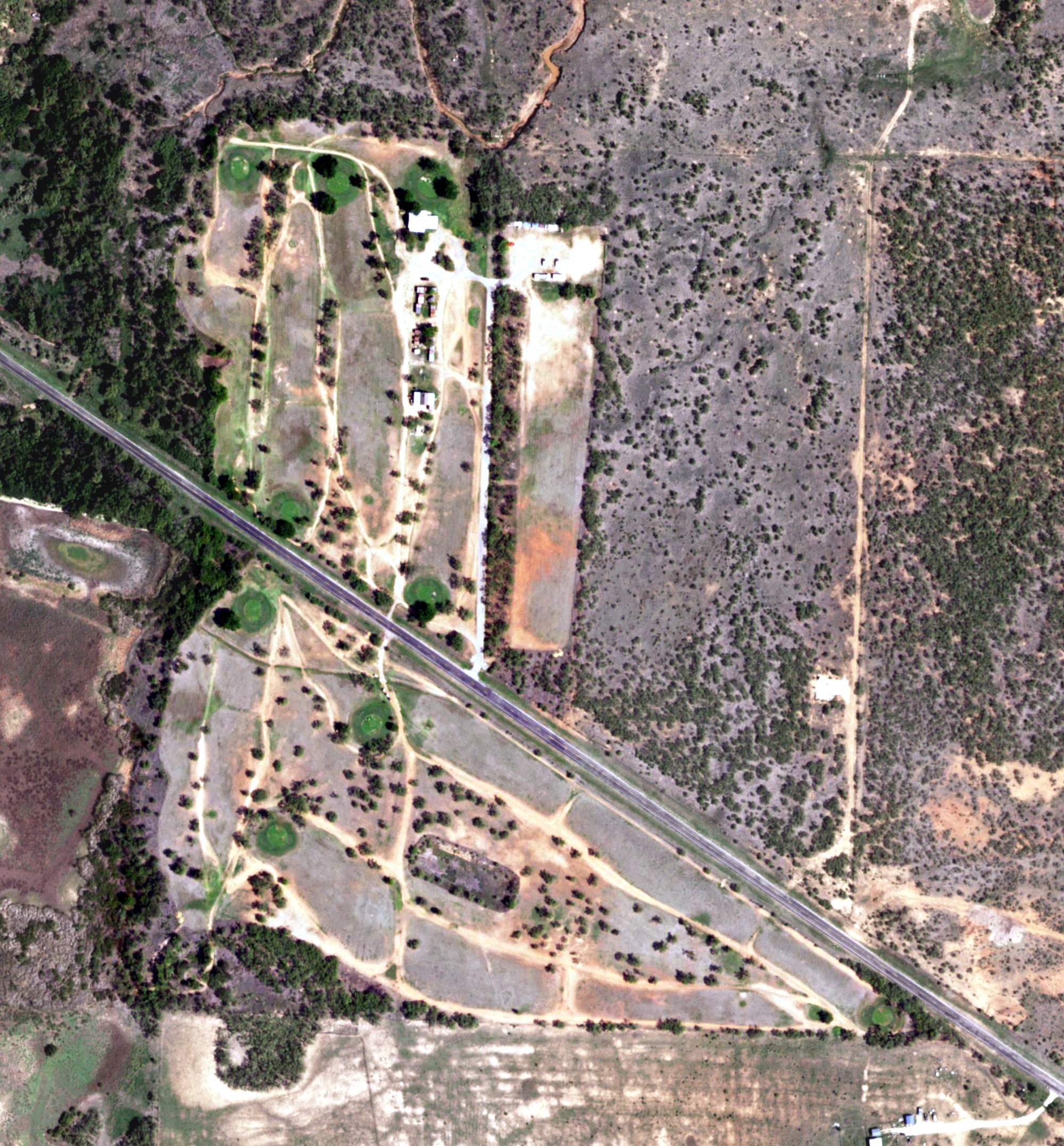 Aerial view of Lake Creek Golf Course, TX