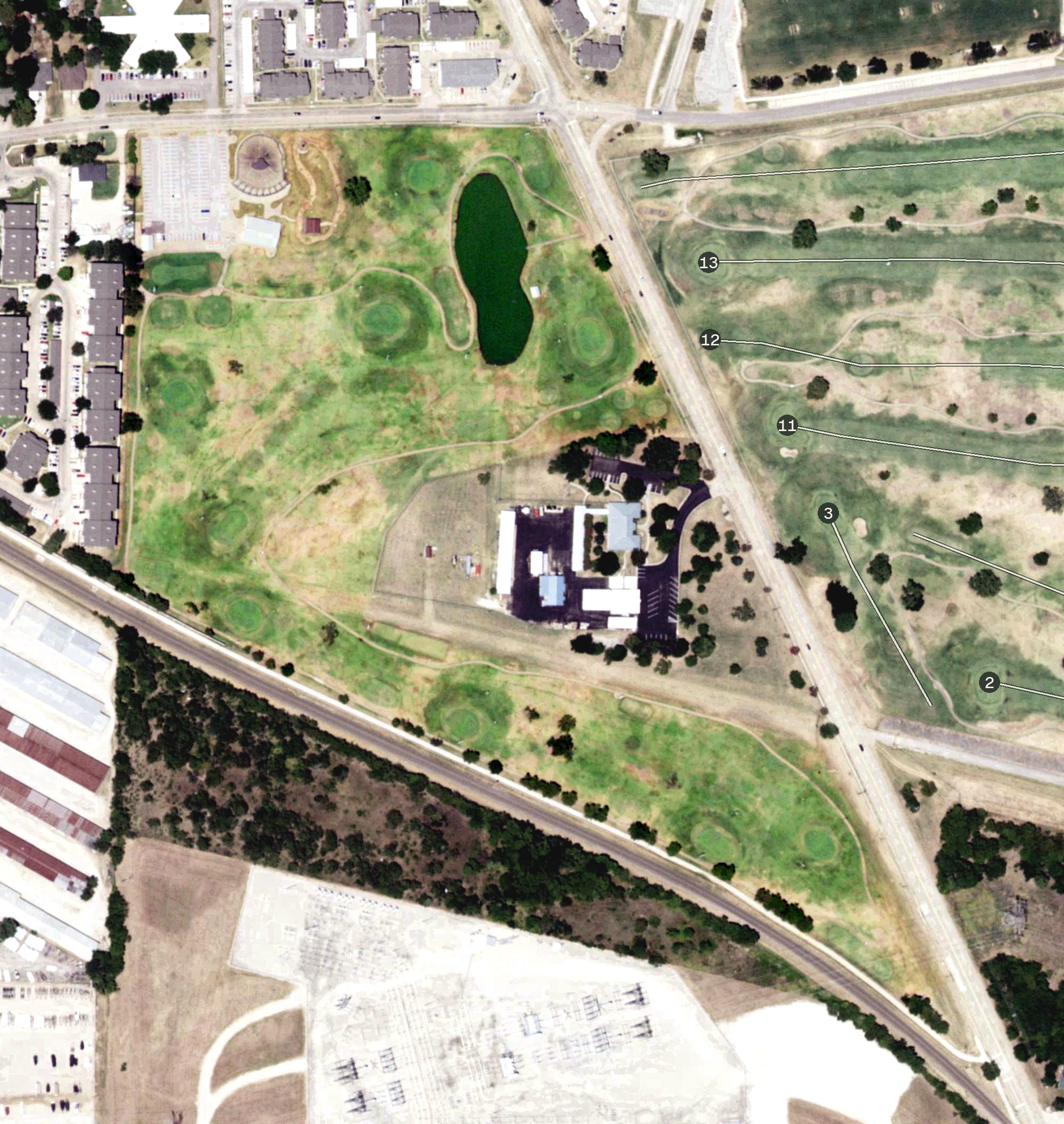 Aerial view of Lake Park Golf Club Executive Course, TX
