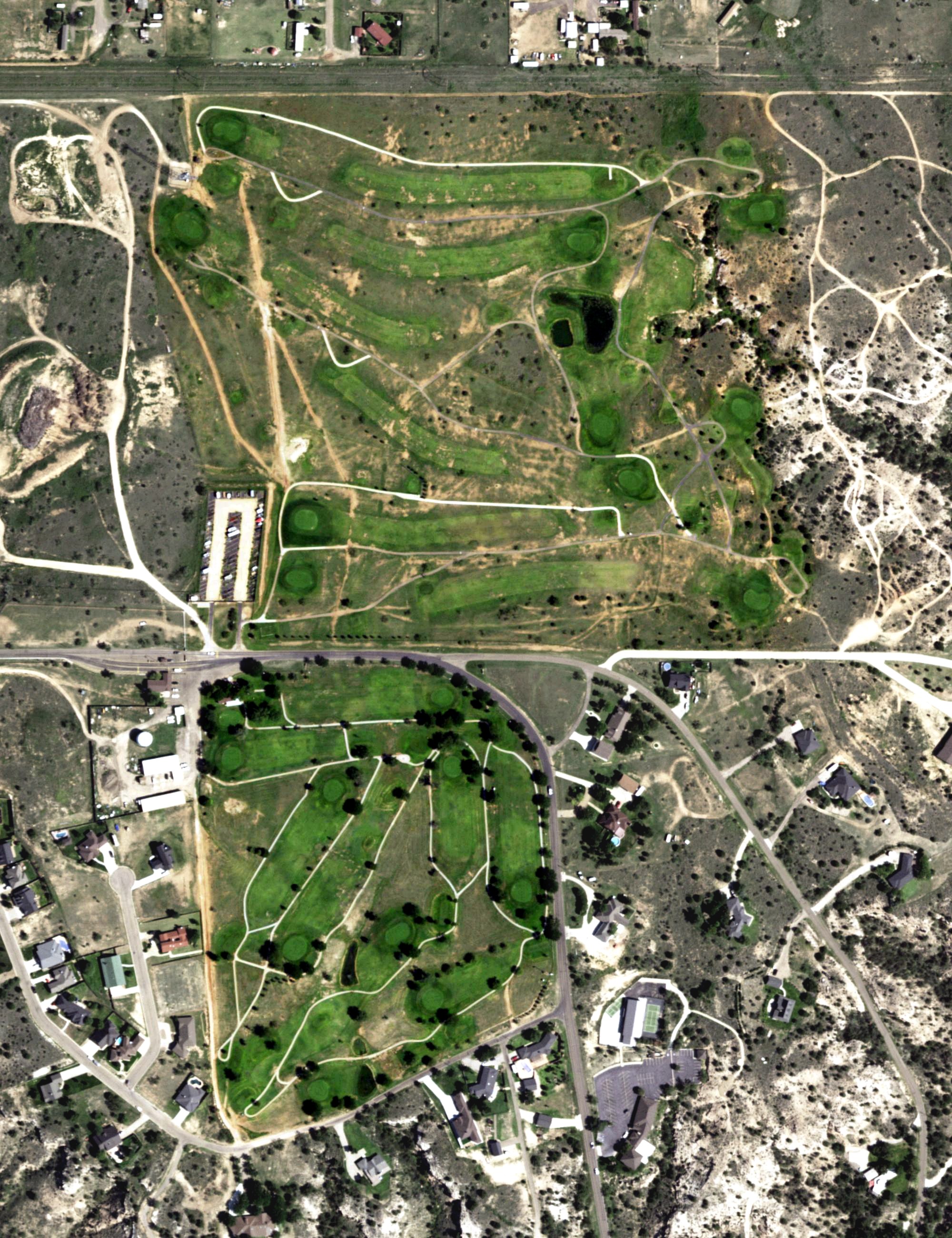 Aerial view of Lake Tanglewood Golf Course, TX