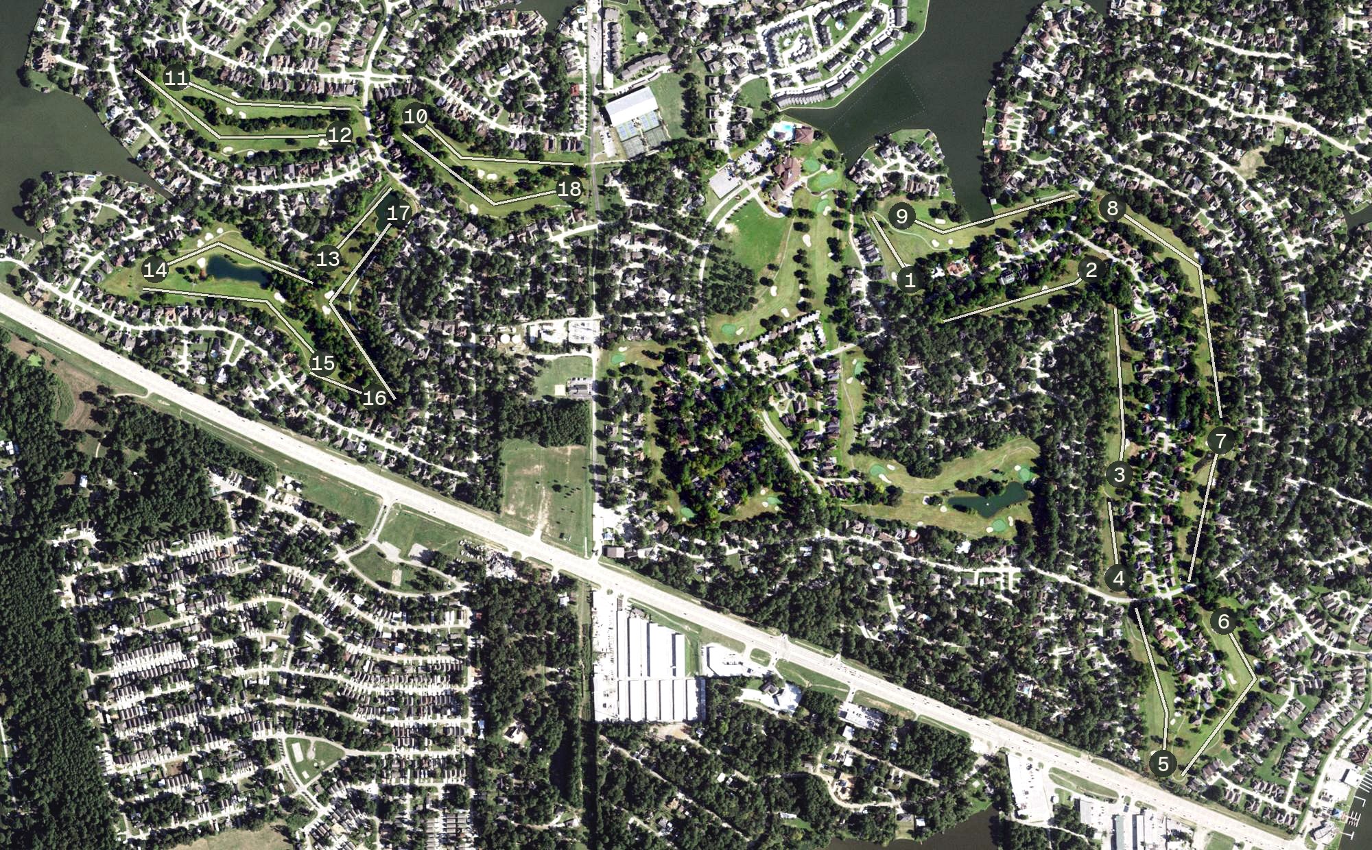 Aerial view of Lakeview Course, TX