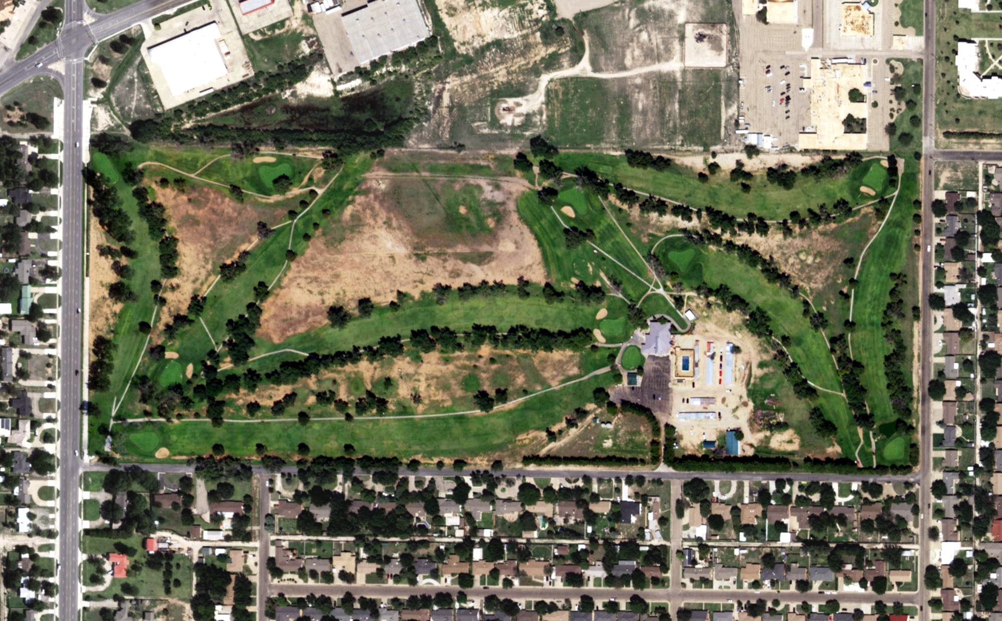 Aerial view of Levelland Country Club, TX