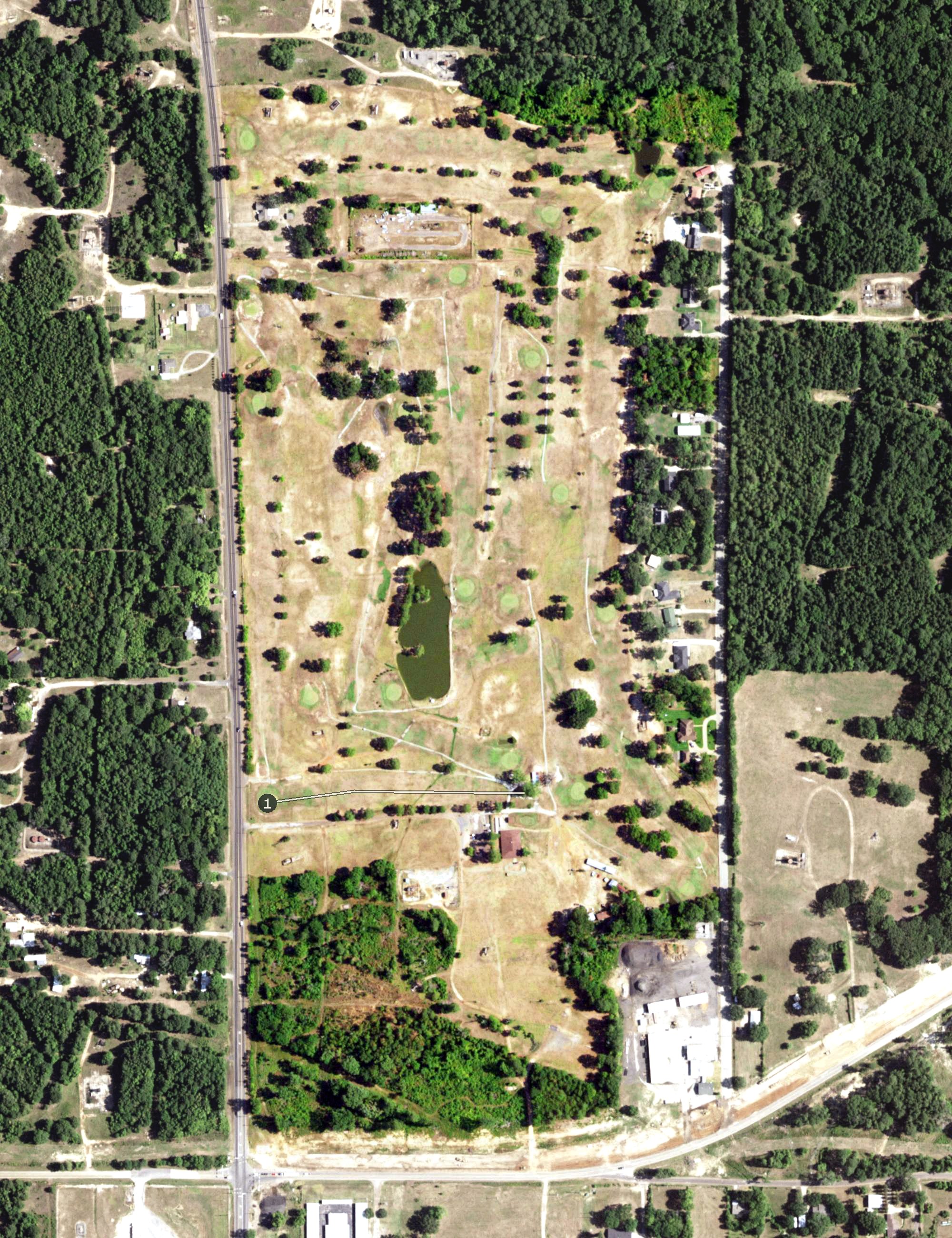 Aerial view of Longview Country Club, TX