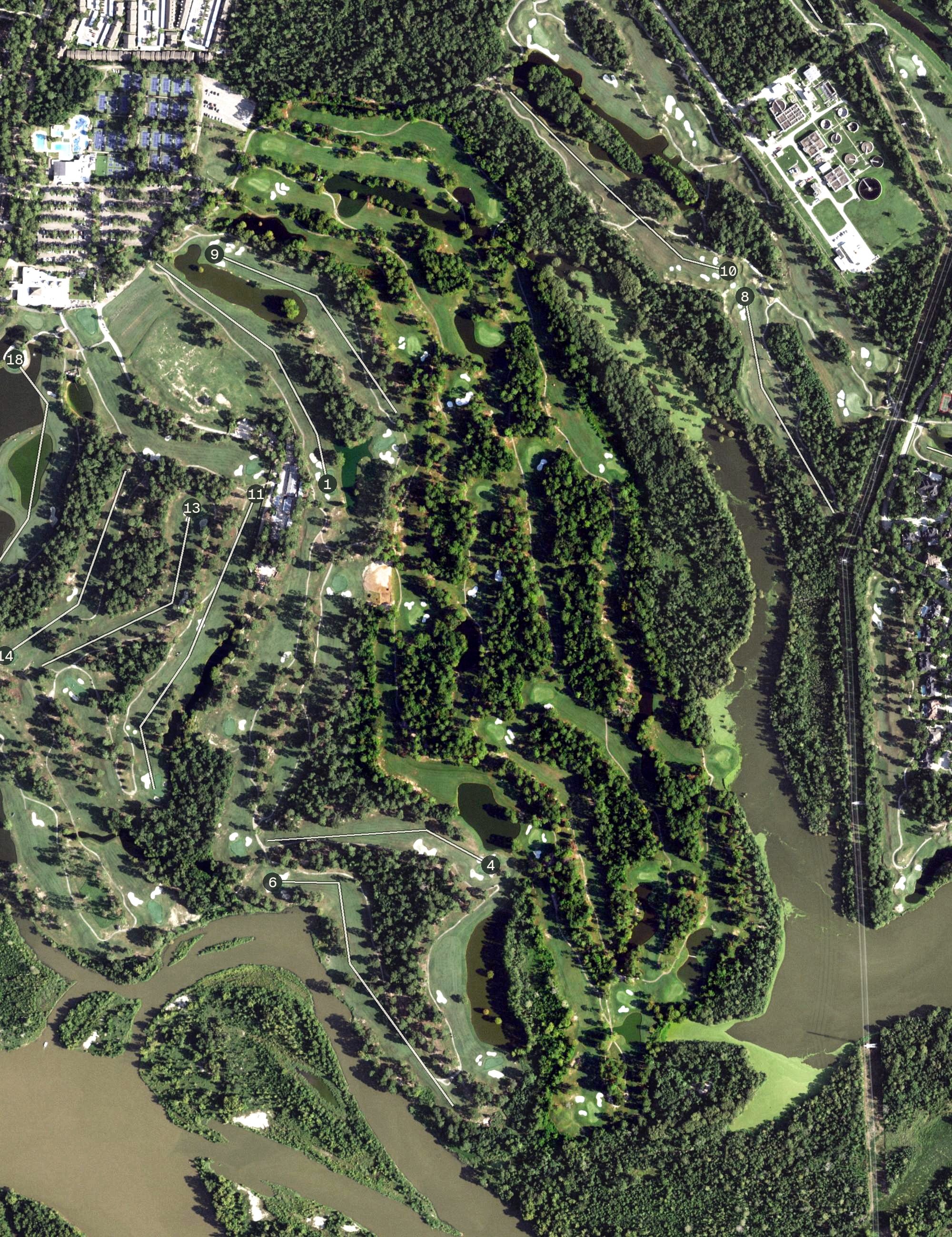 Aerial view of Marsh Golf Course, TX