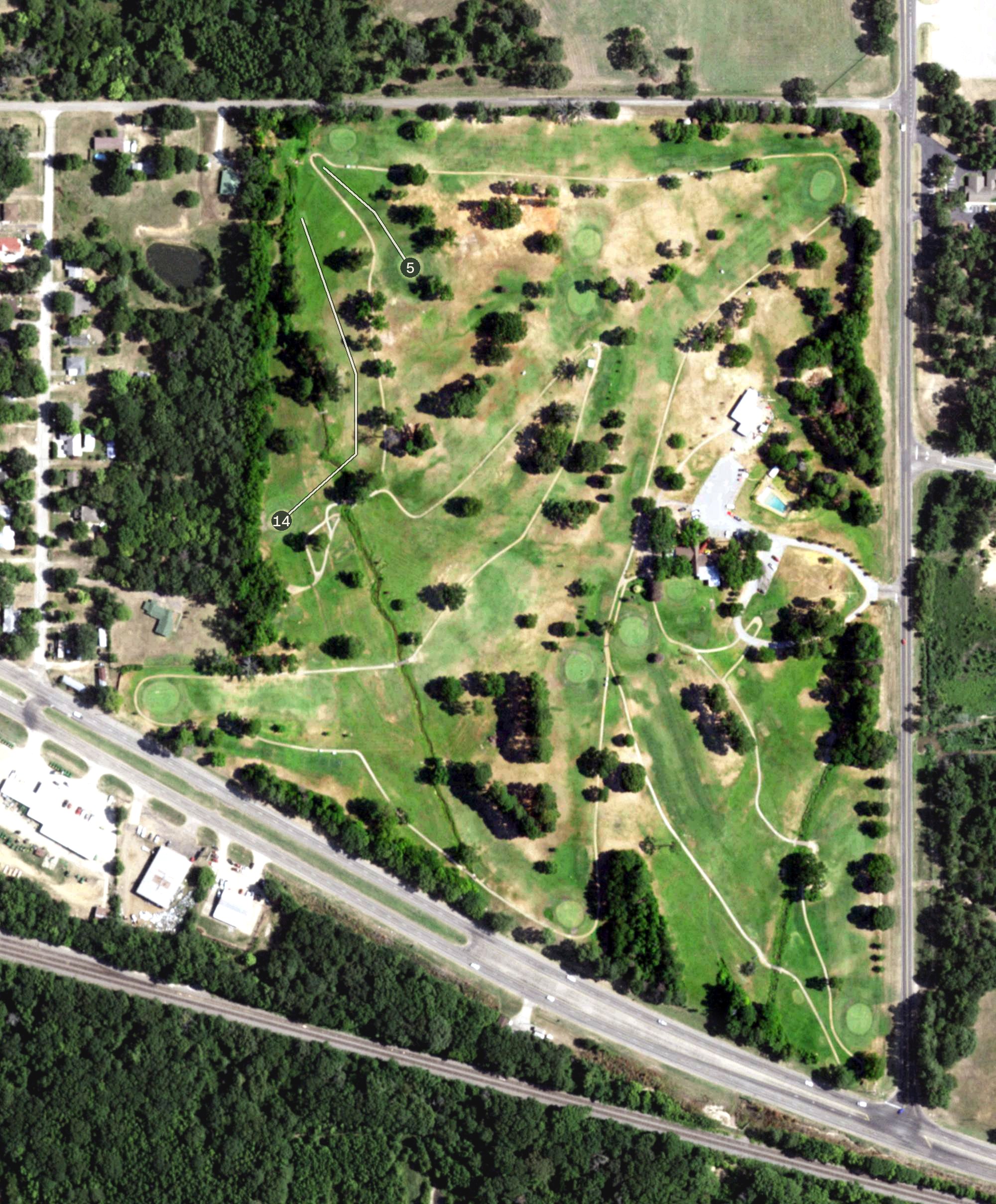 Aerial view of Mineola Country Club, TX