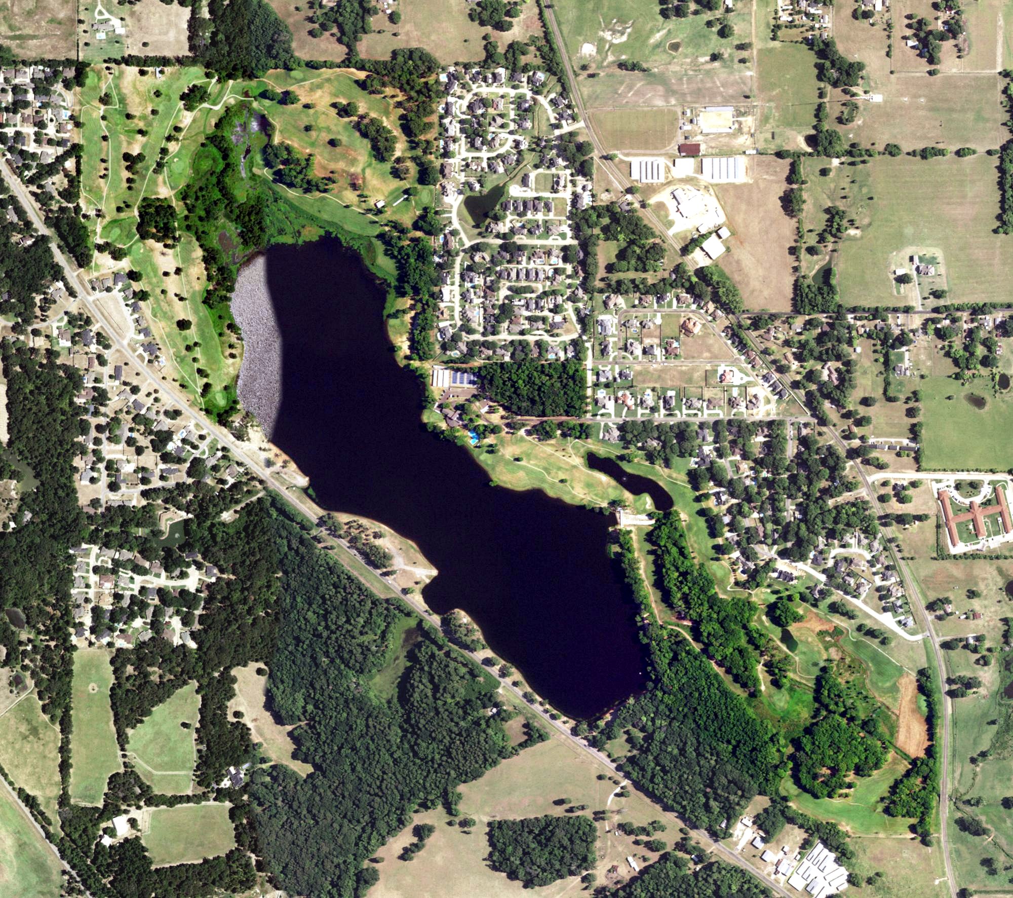 Aerial view of Mount Pleasant Country Club, TX