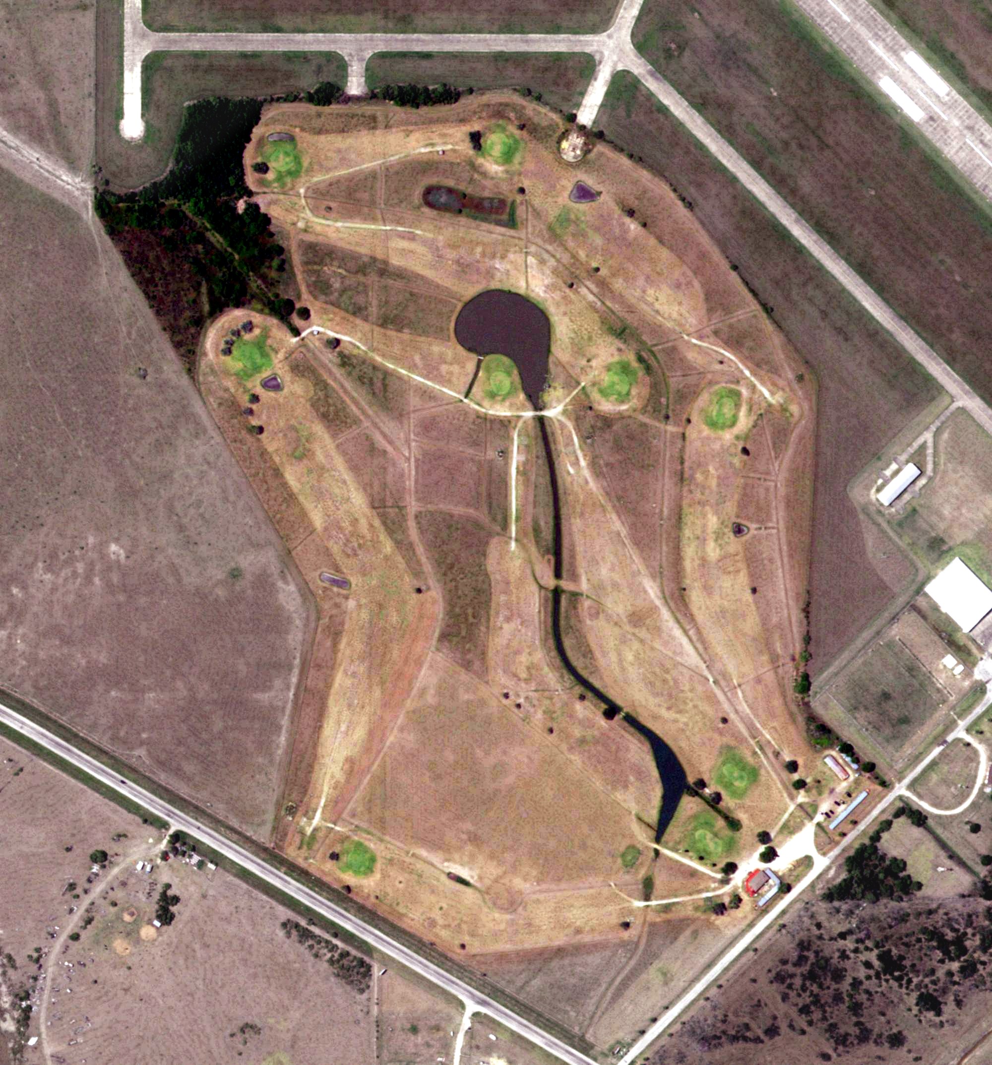 Aerial view of Palacios Golf Course, TX