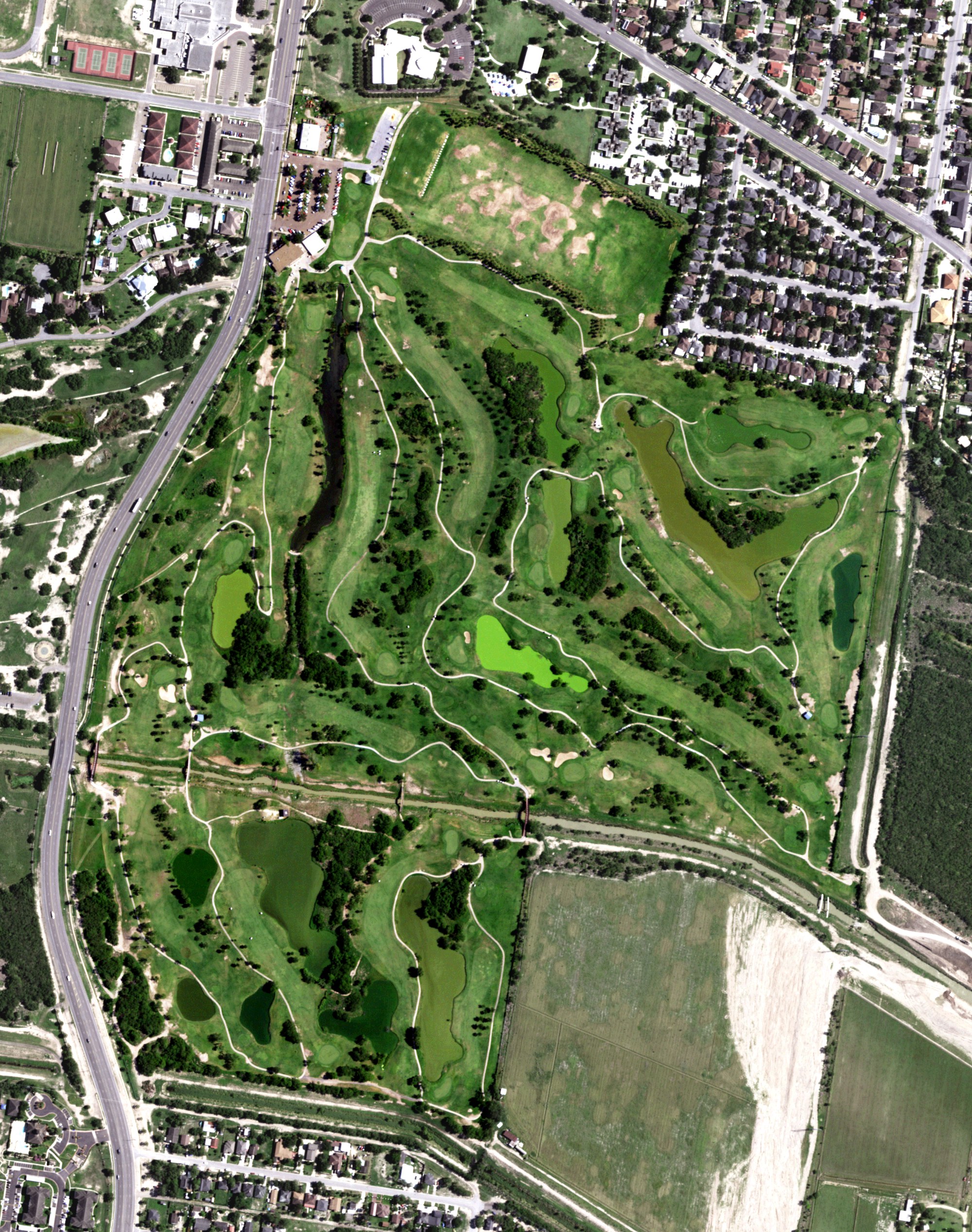 Aerial view of Palm View Golf Course, TX