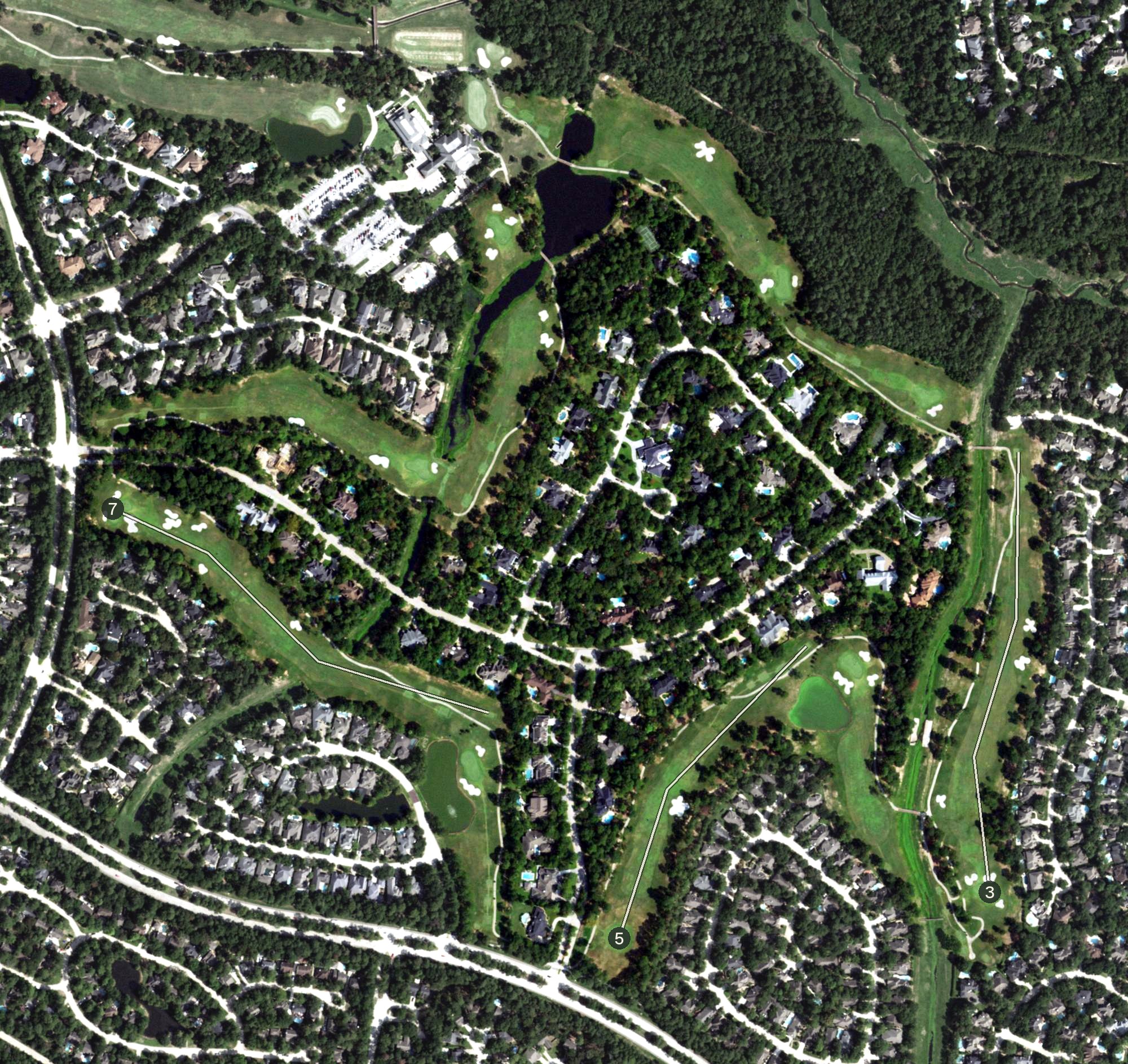 Aerial view of Palmer Course - King nine, TX