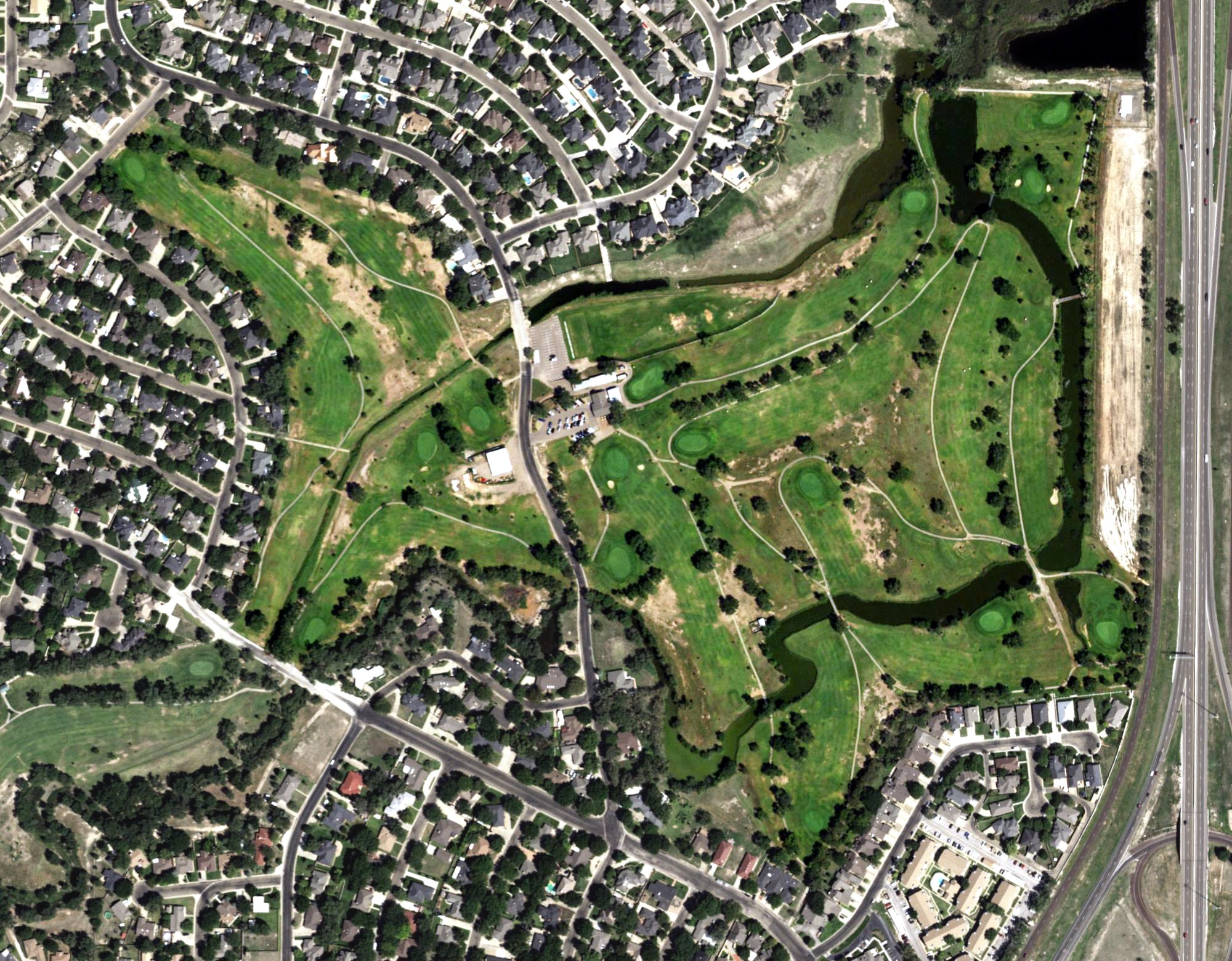 Aerial view of Palo Duro Creek Golf Course, TX
