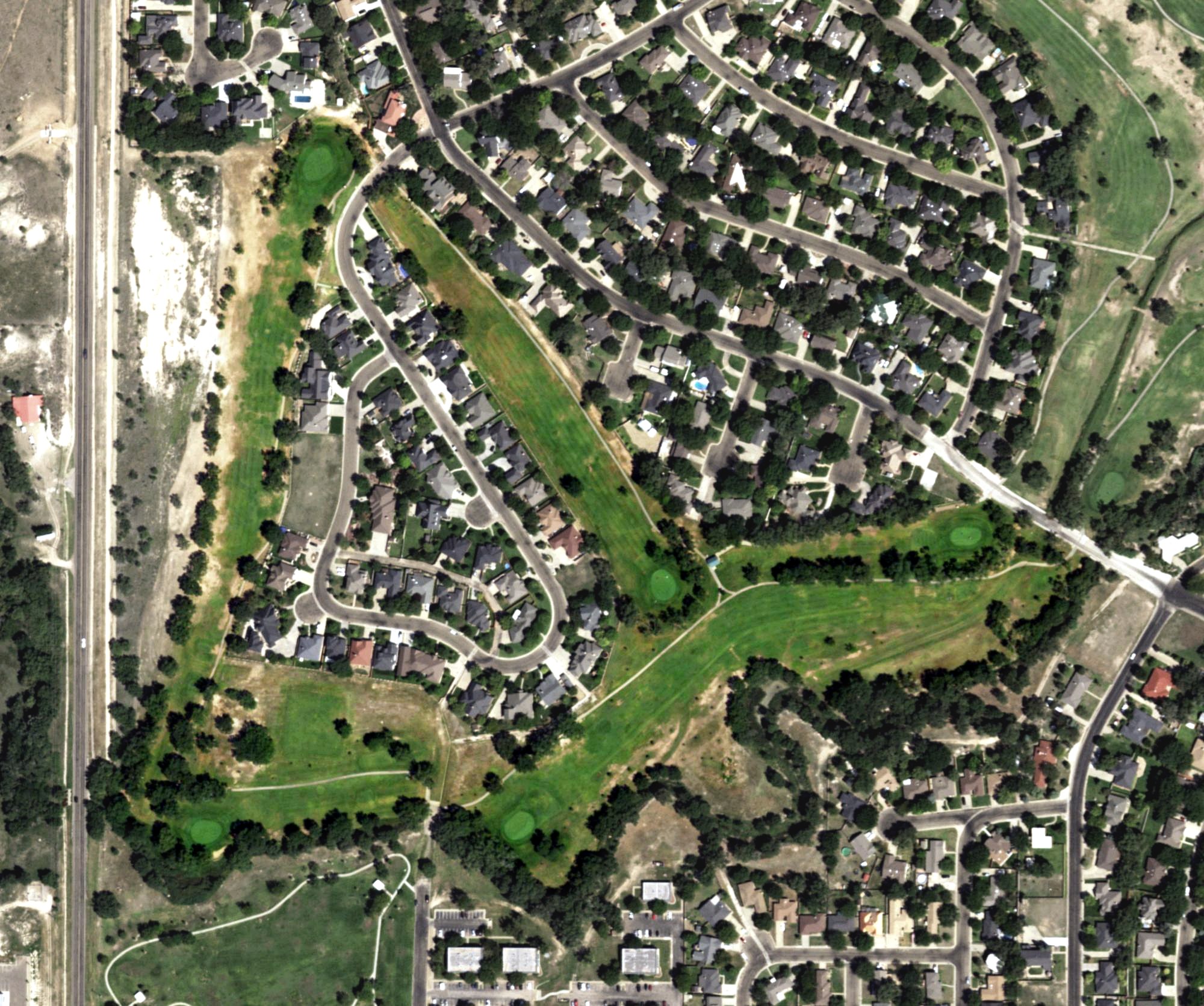 Aerial view of Palo Duro Creek Golf Course, TX