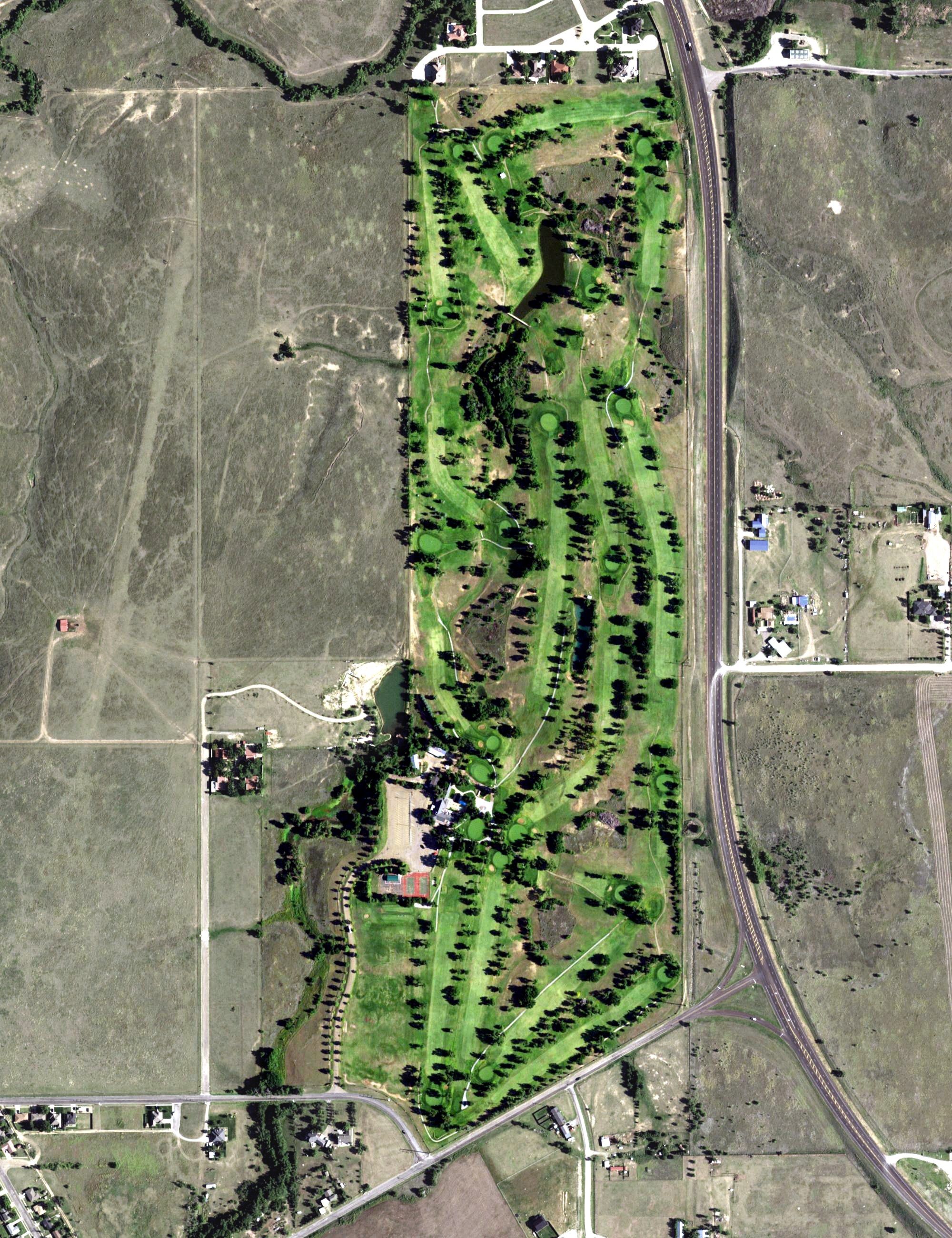 Aerial view of Pampa Country Club, TX