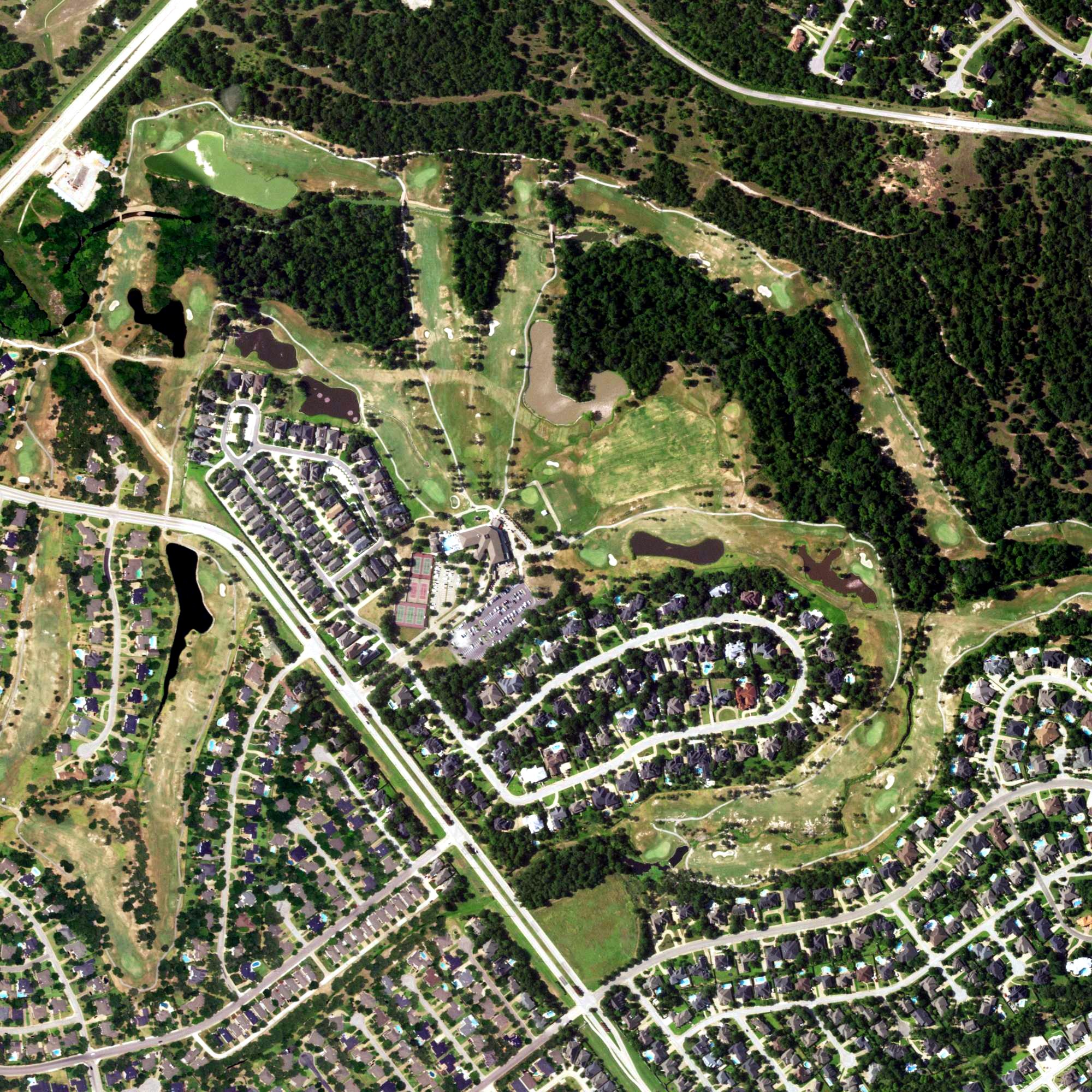 Aerial view of Pebble Creek Golf Course, TX