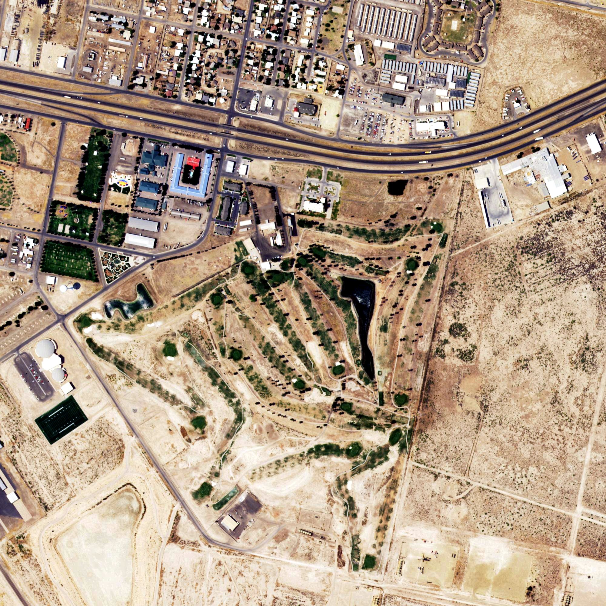 Aerial view of Pecos Golf Course, TX