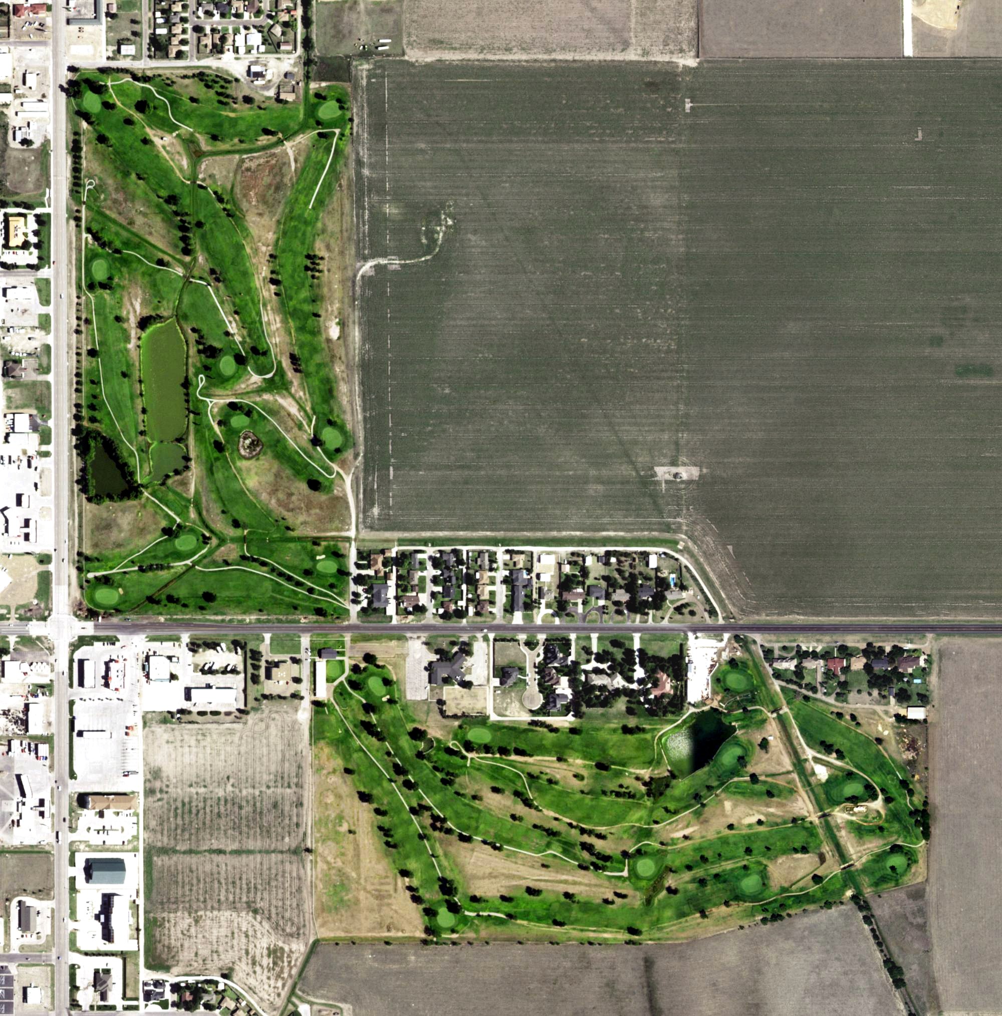 Aerial view of Perryton Golf Club, TX
