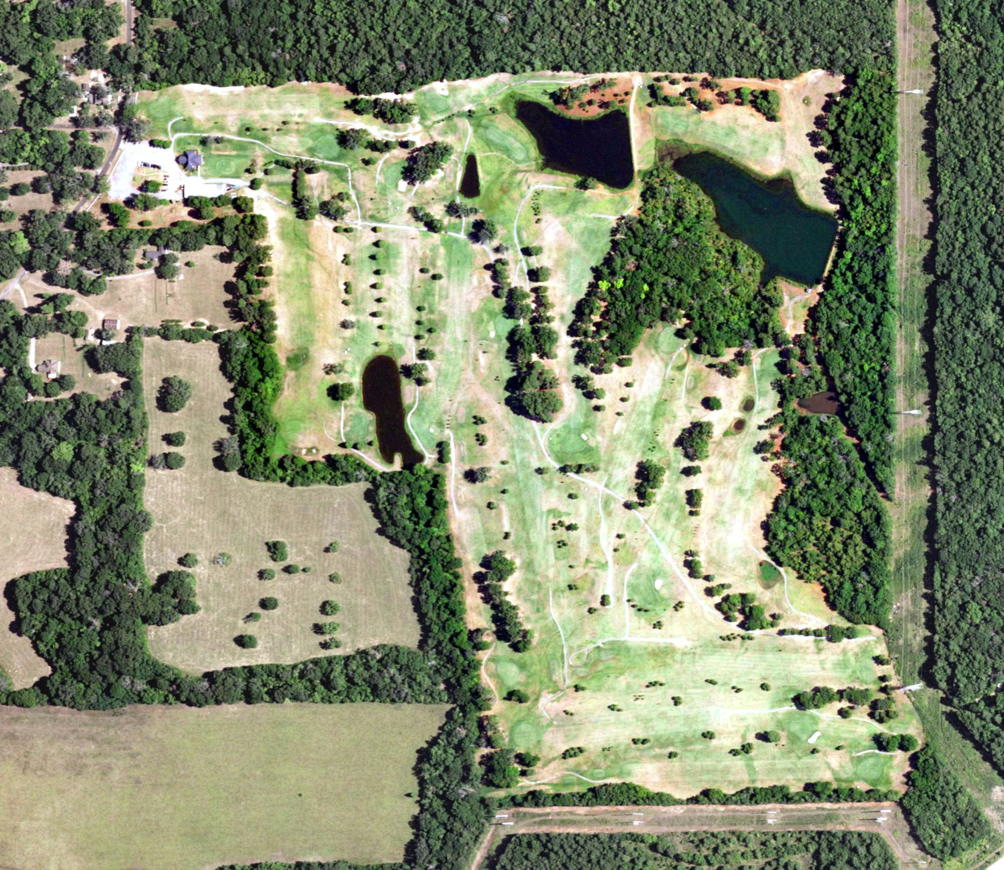 Aerial view of Pine Springs Golf Club, TX