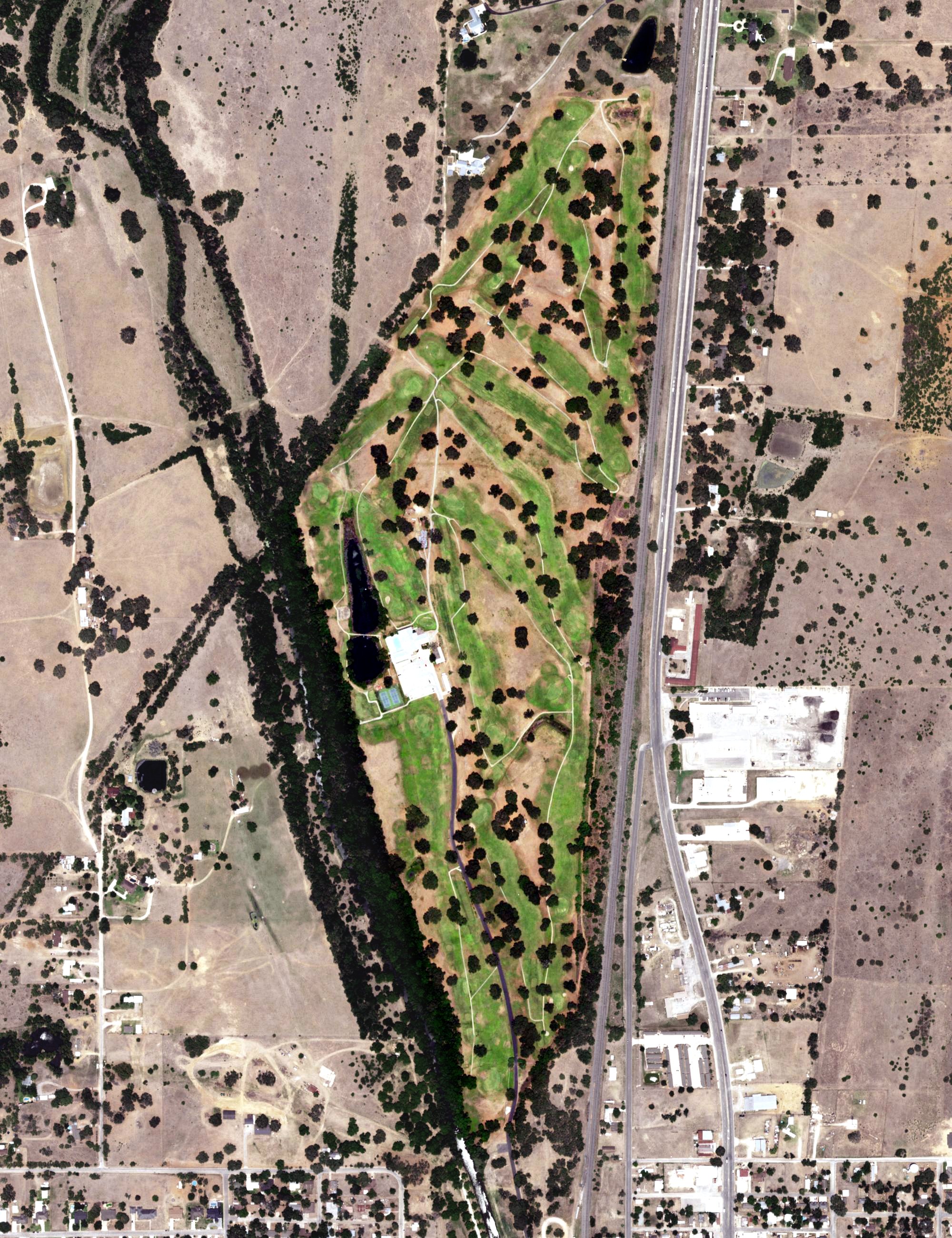 Aerial view of Pleasanton Country Club, TX