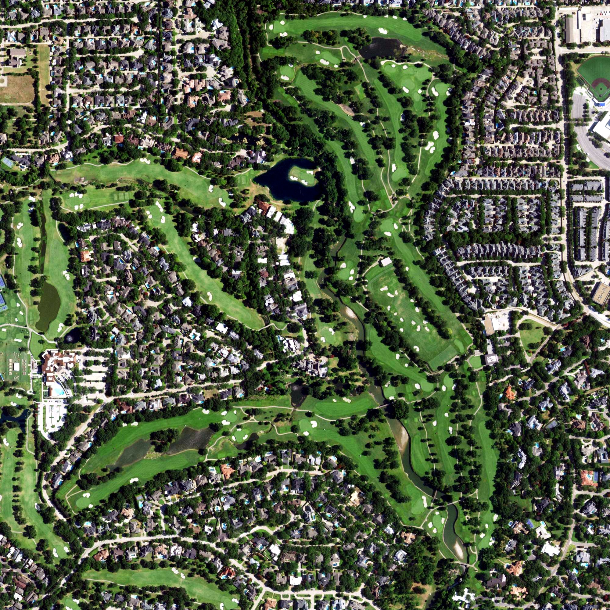 Aerial view of Preston Trail Golf Club, TX