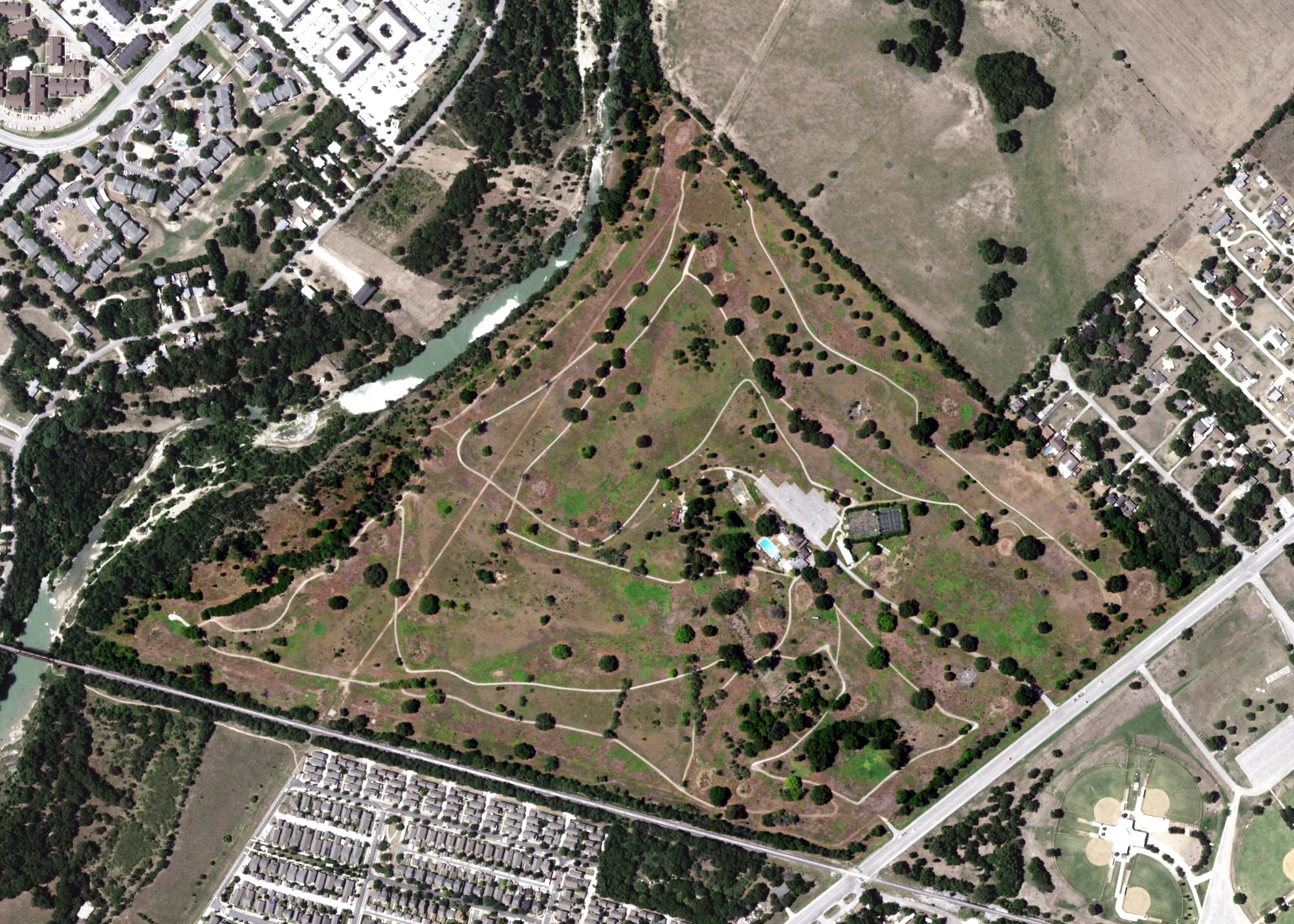 Aerial view of Quail Creek Golf Club, TX