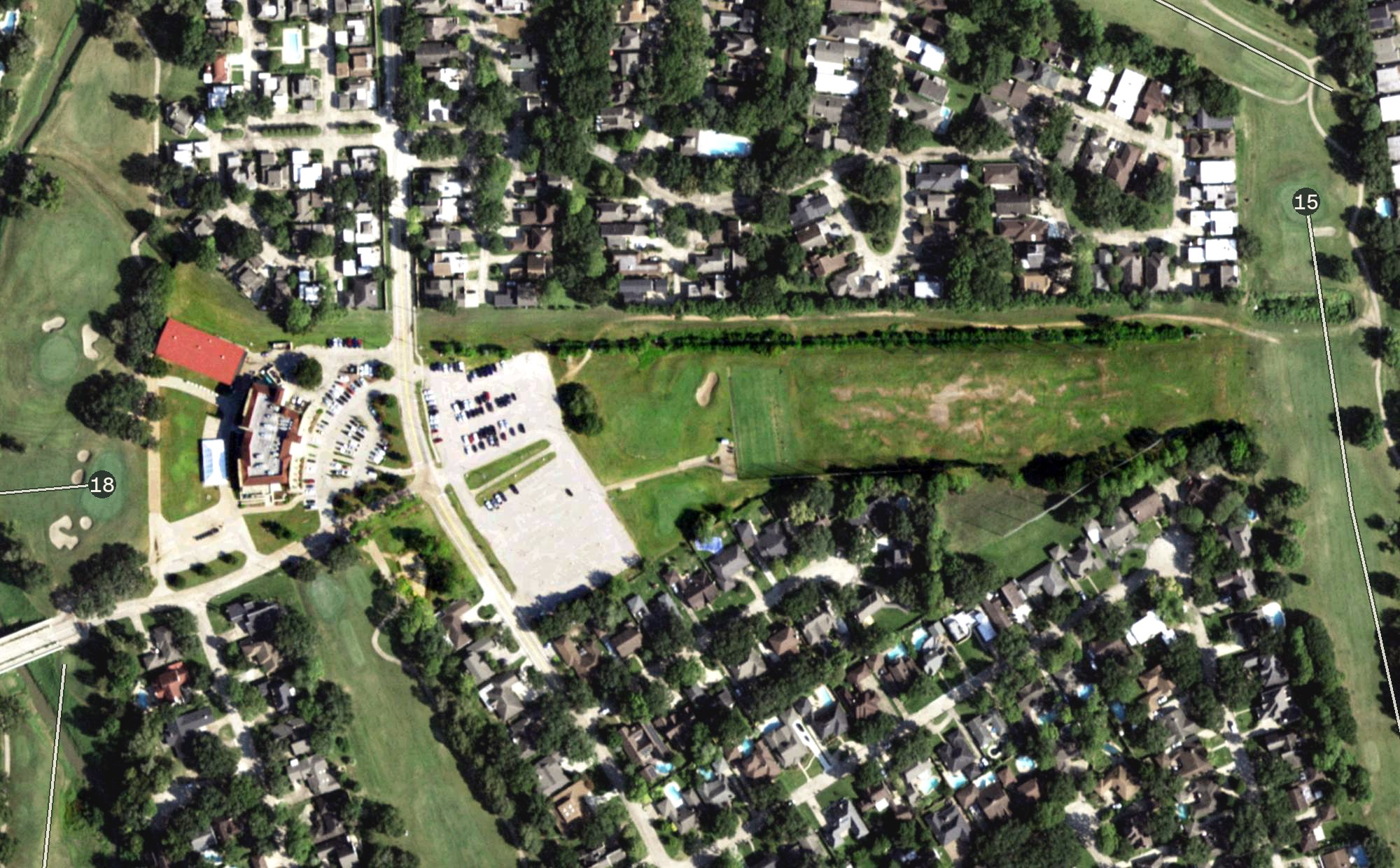 Aerial view of Quail Valley Golf Course, TX