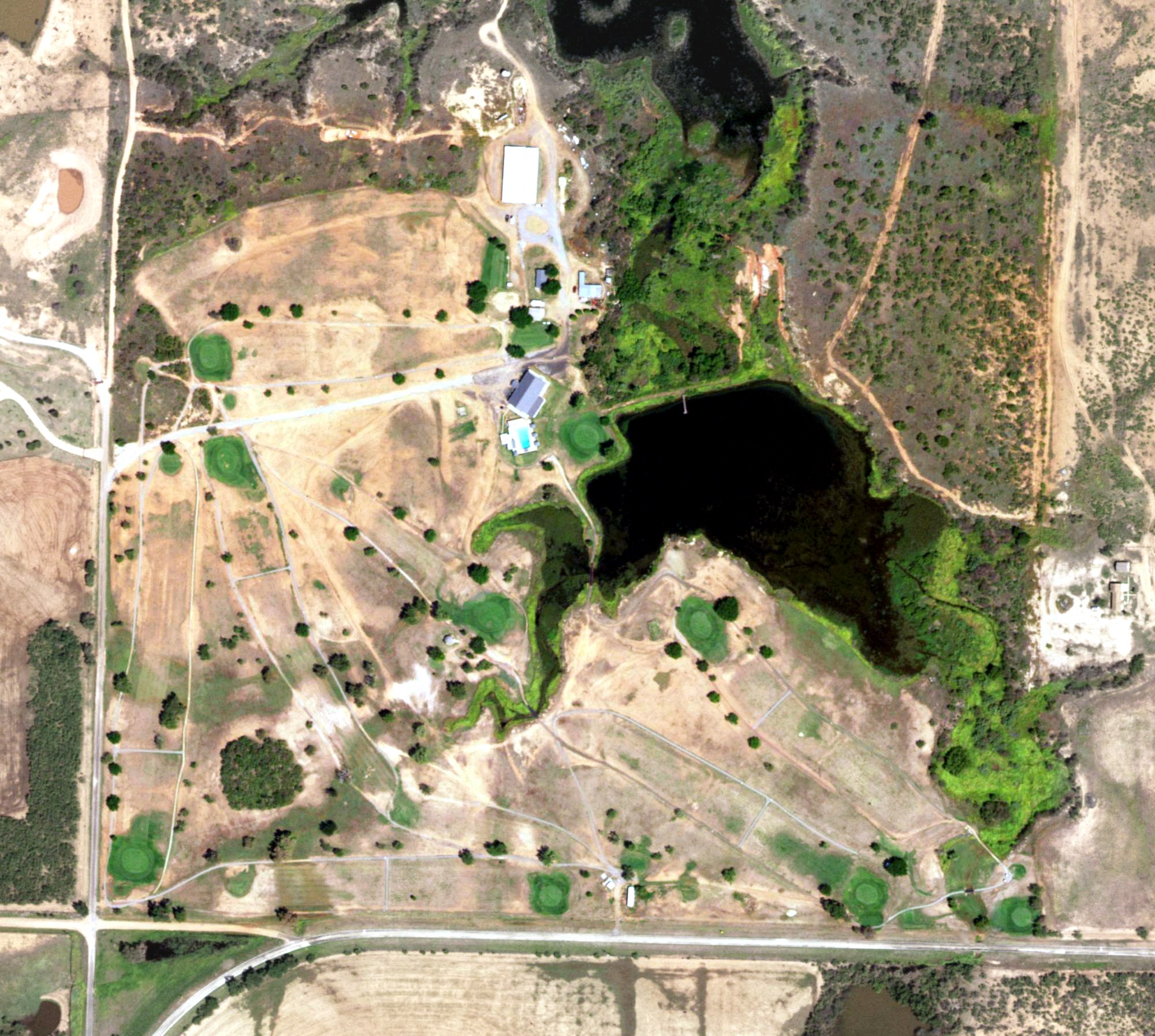 Aerial view of Quanah Country Club, TX