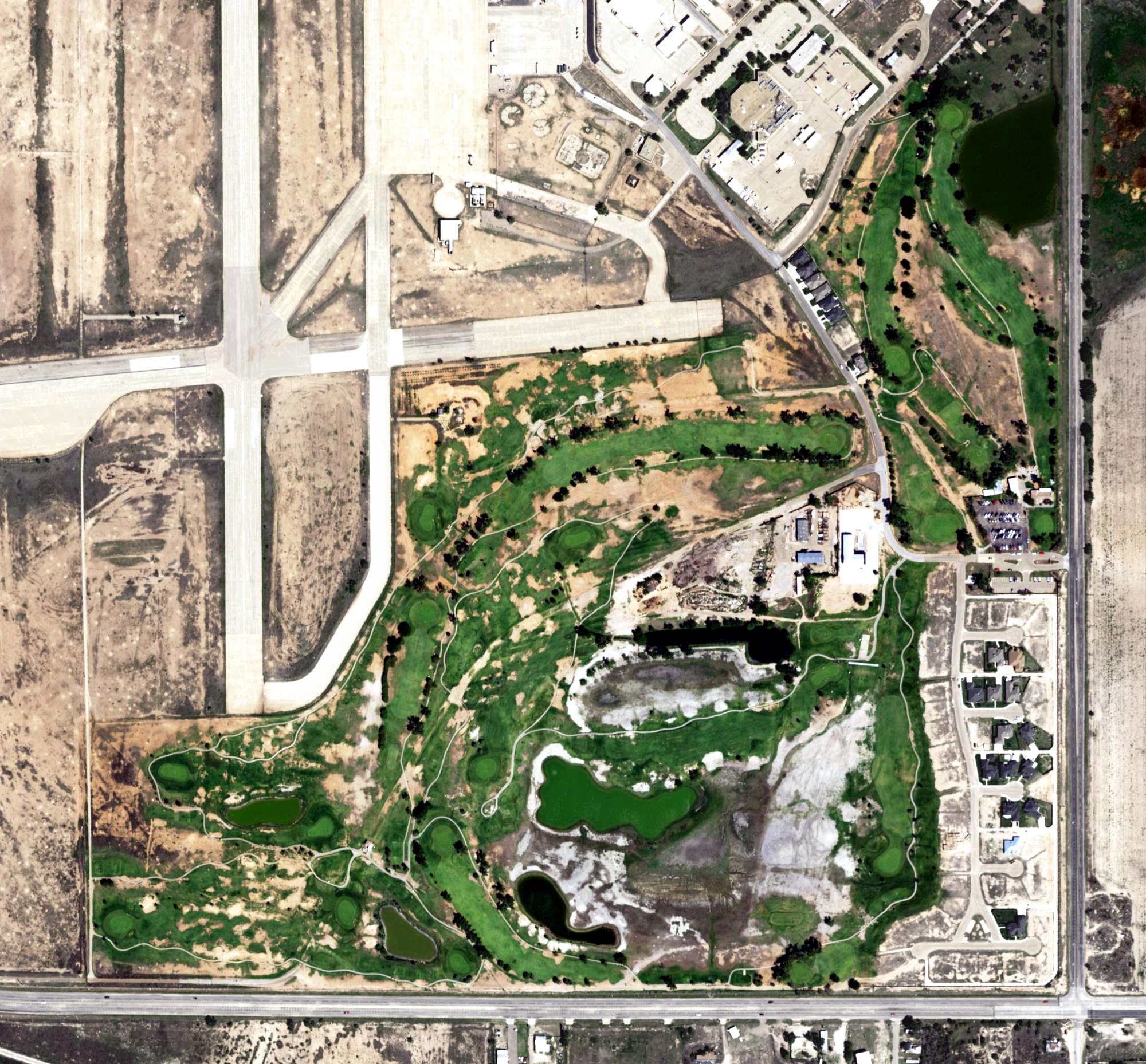 Aerial view of Reese Golf Center, TX