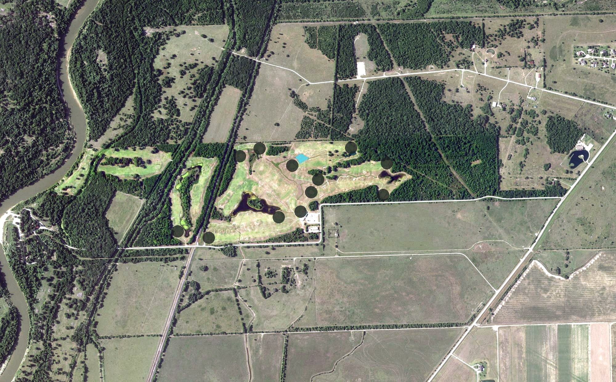 Aerial view of Rio Colorado, TX