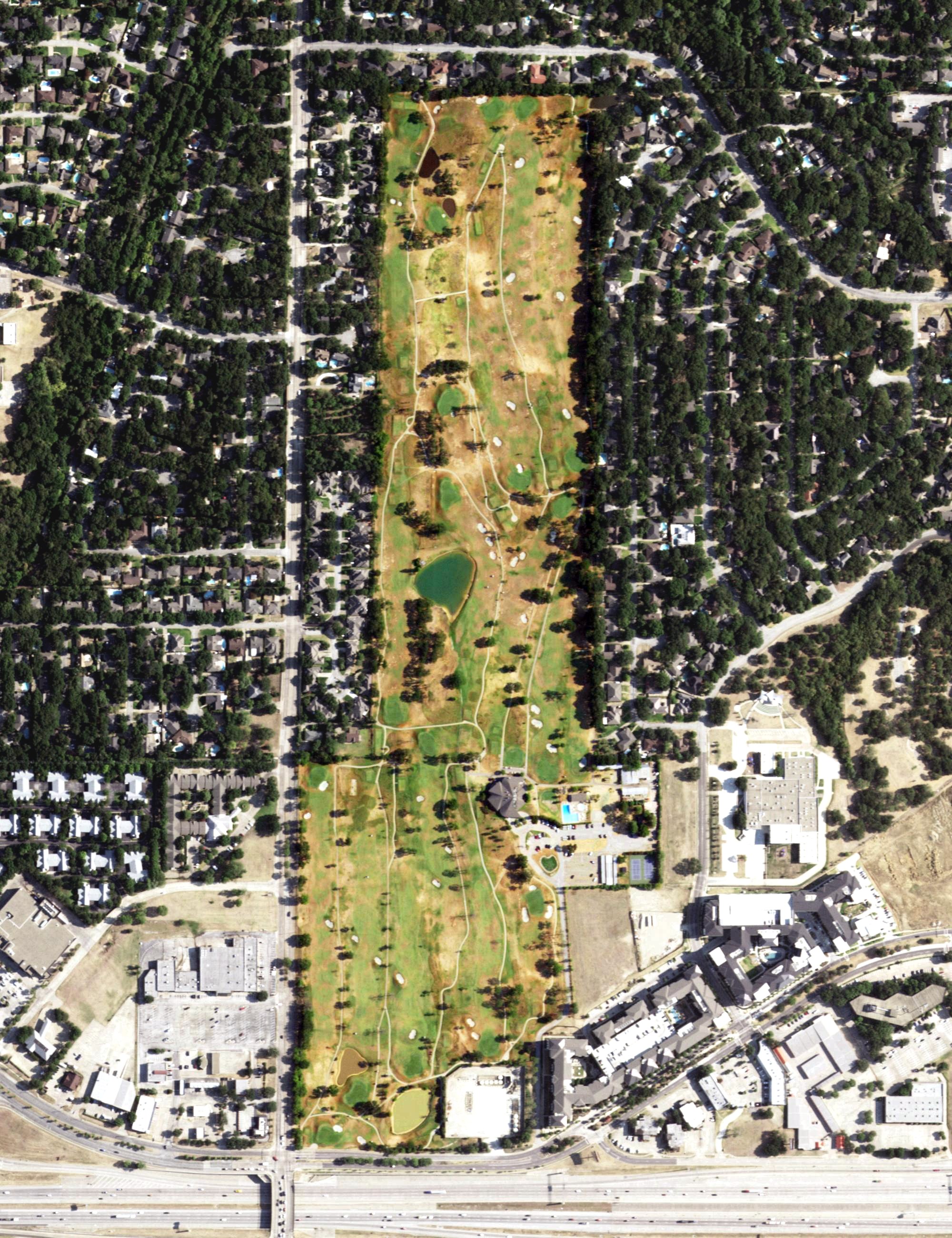 Aerial view of Rolling Hills Country Club, TX